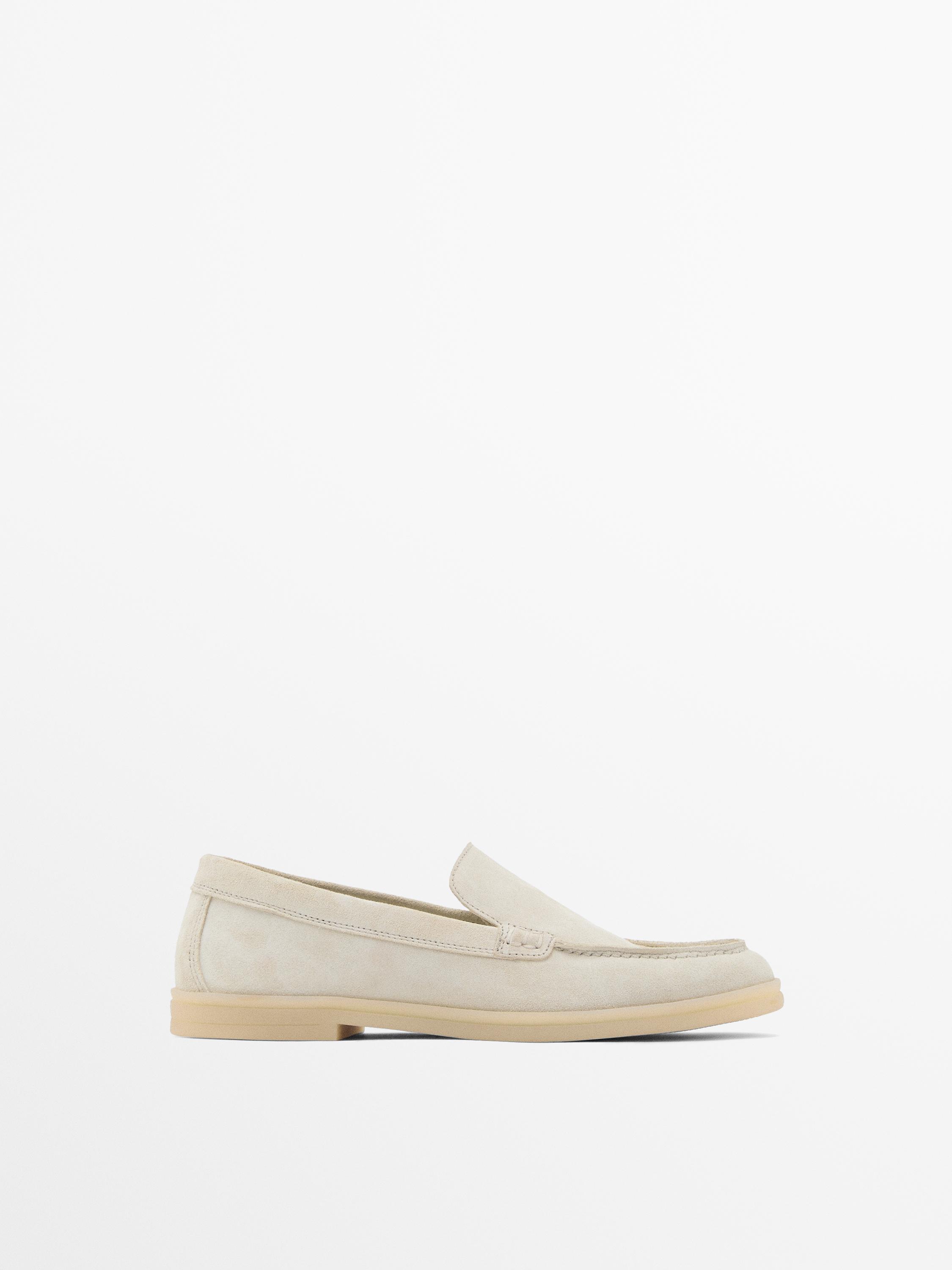 حذاء لوفر جلد شمواه