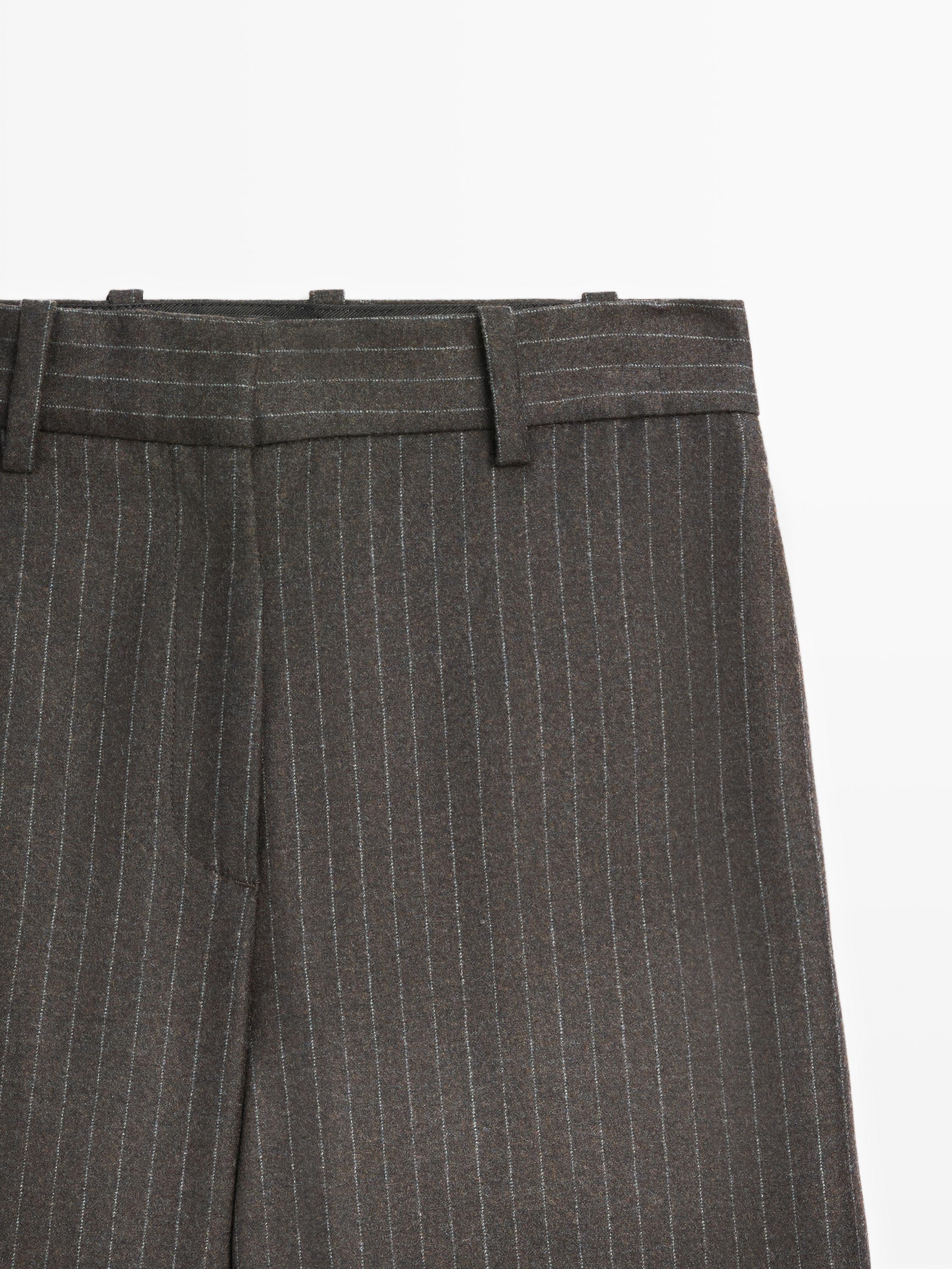 100% wool pinstripe trousers