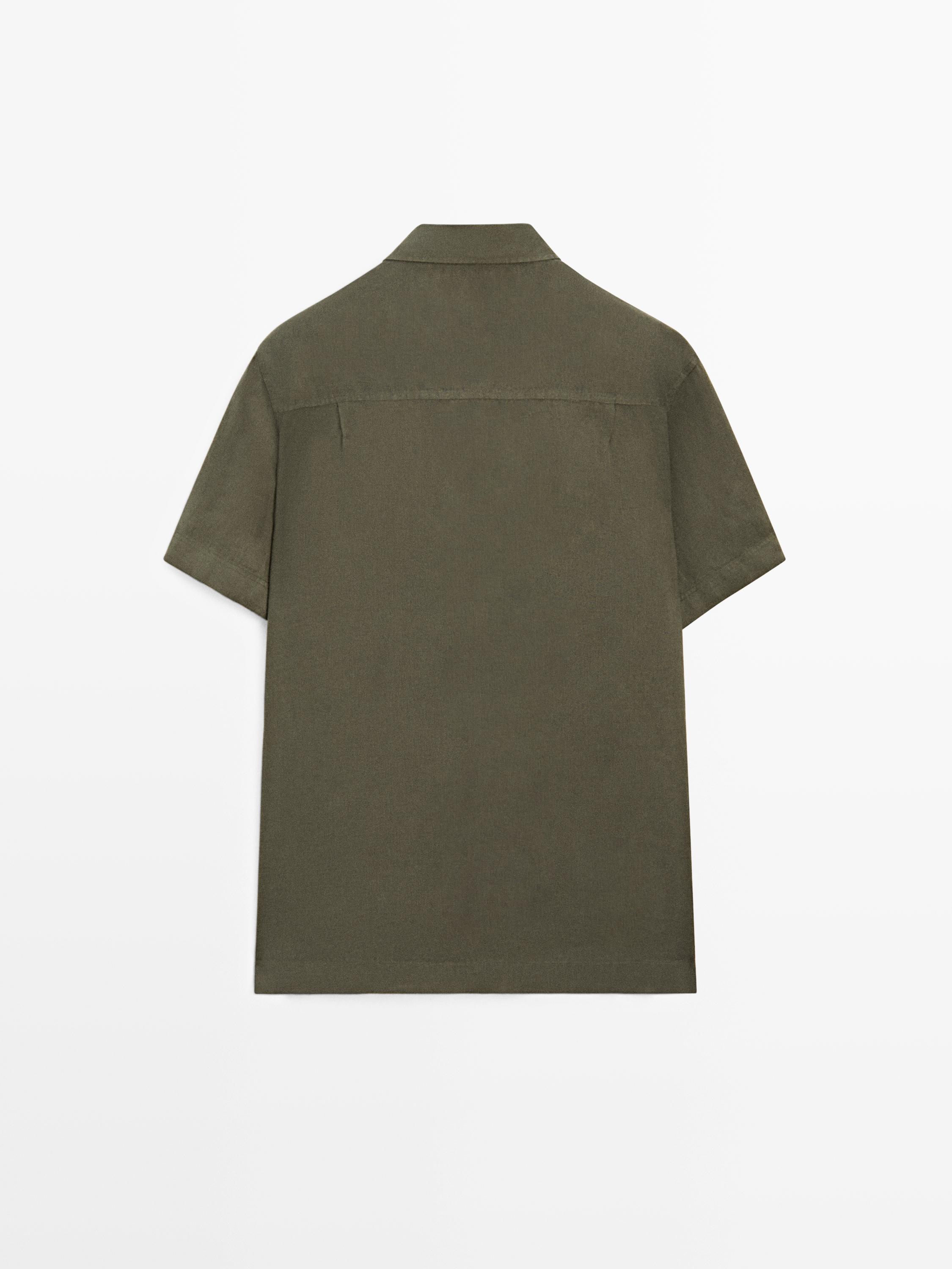 Regular fit short sleeve shirt — GREEN