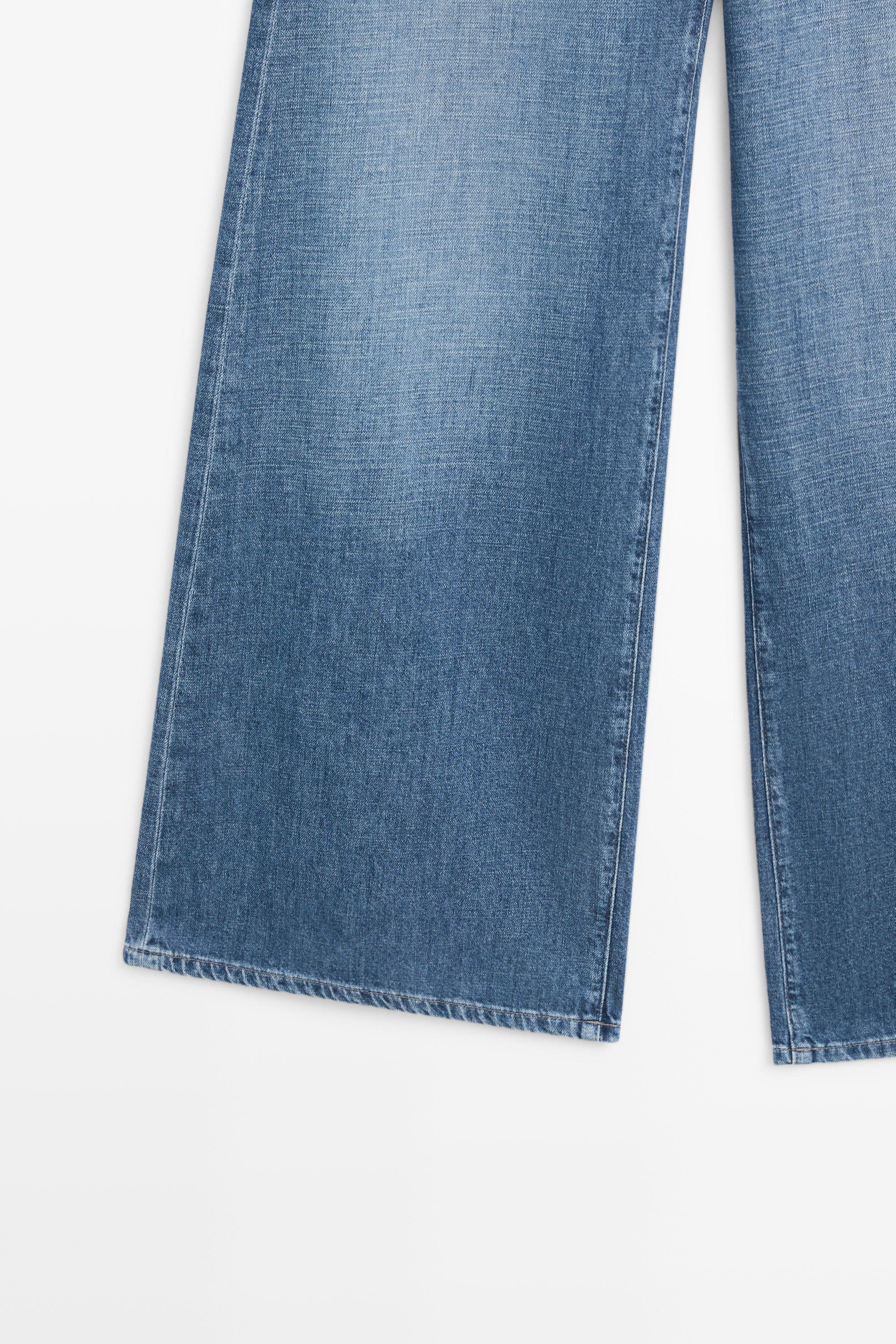 High-waist wide-leg jeans — Light Blue
