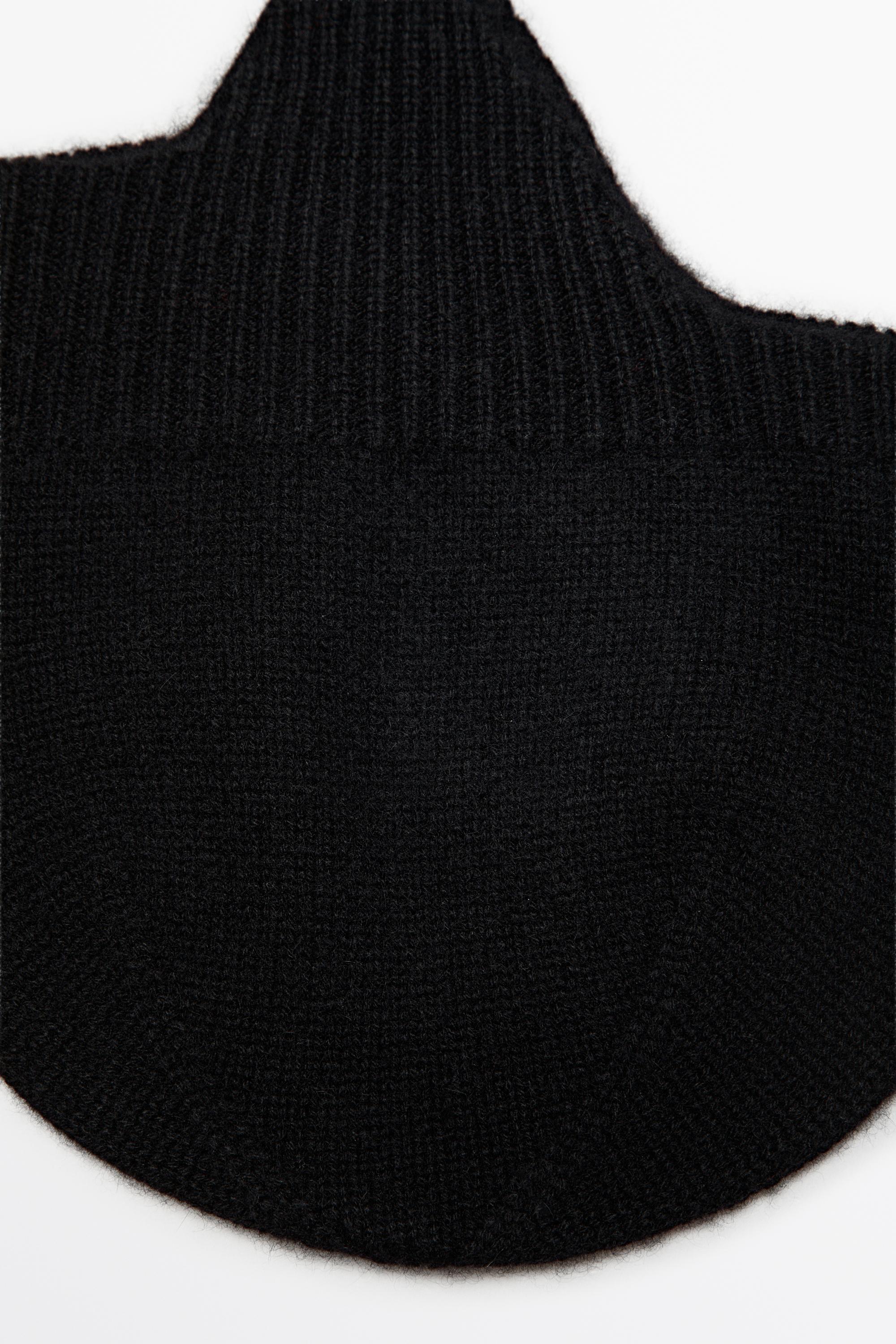 100% cashmere tie-detail beanie — BLACK