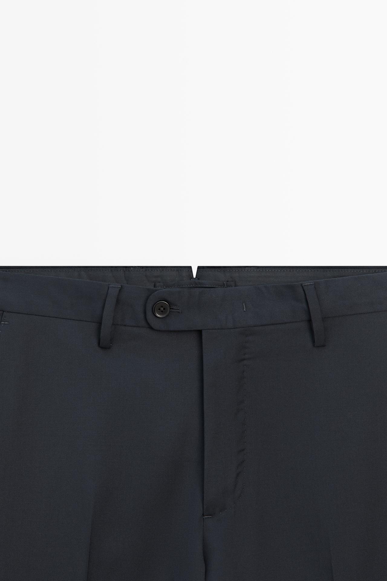 Cold wool suit trousers — NAVY BLUE