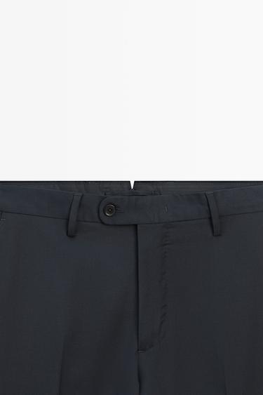 Cold wool suit trousers — NAVY BLUE 4