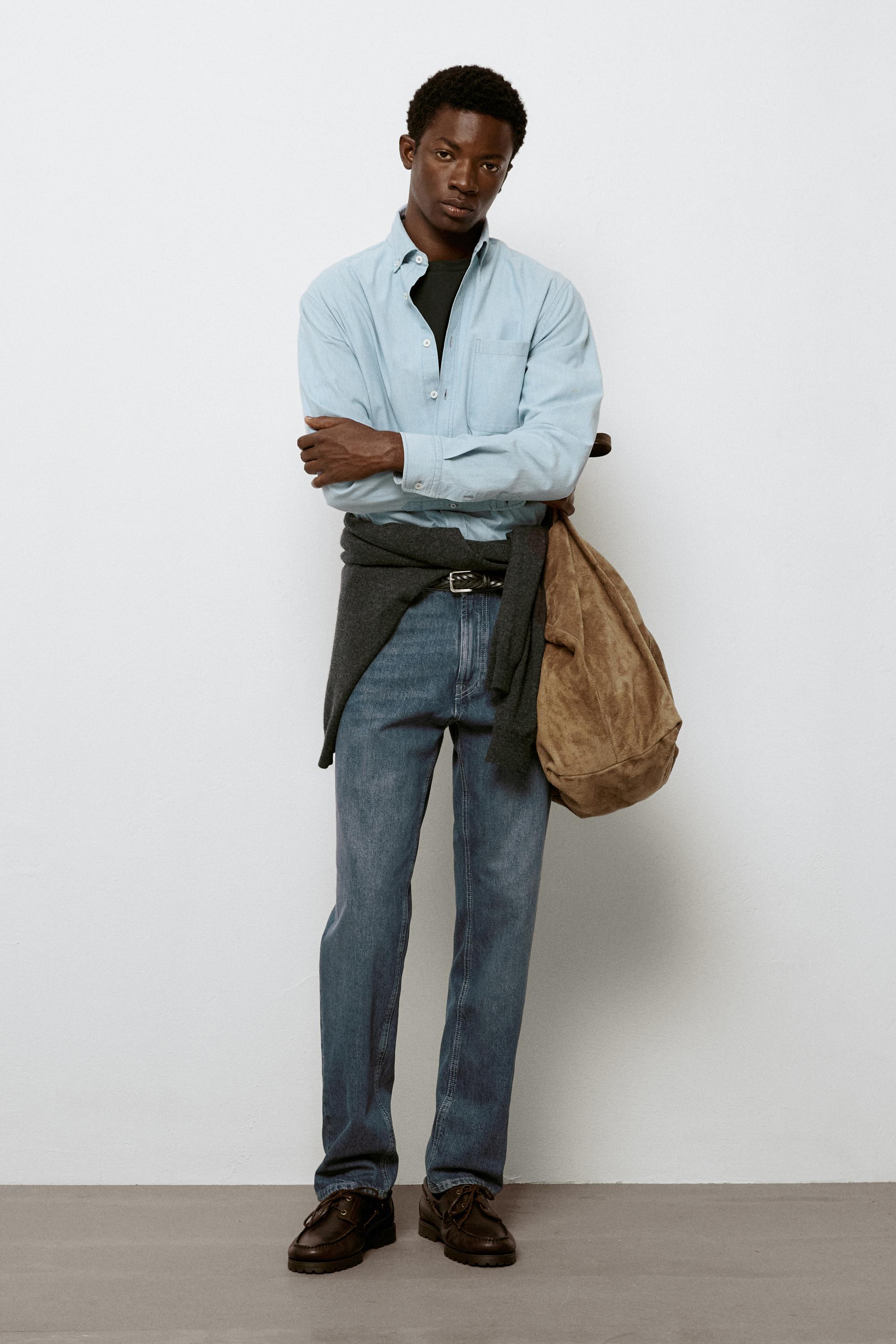 Tapered fit jeans — FADED BLUE