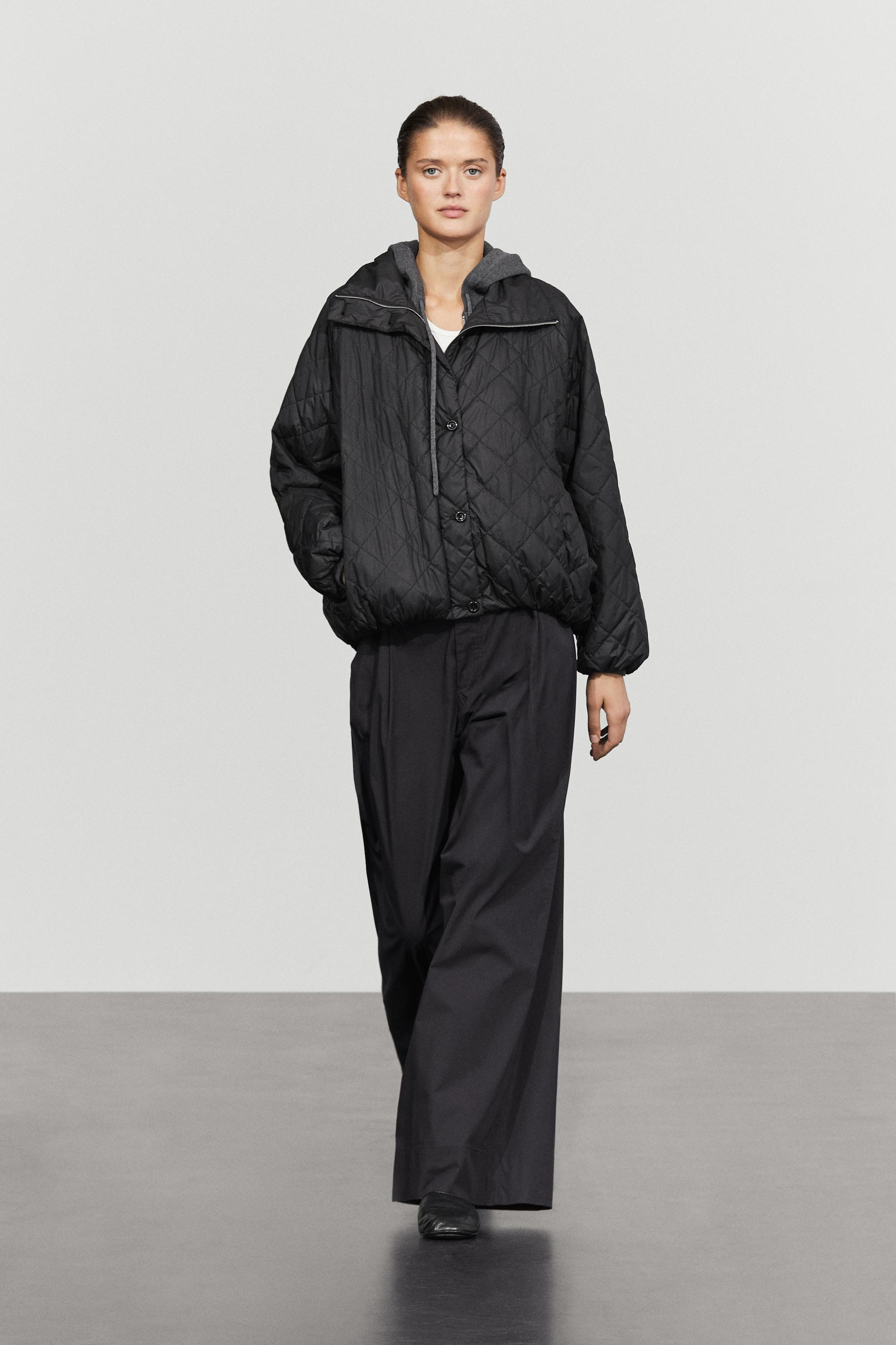 Bomber Imbottito Collo Alto - Nero - L - Massimo Dutti - Female-image