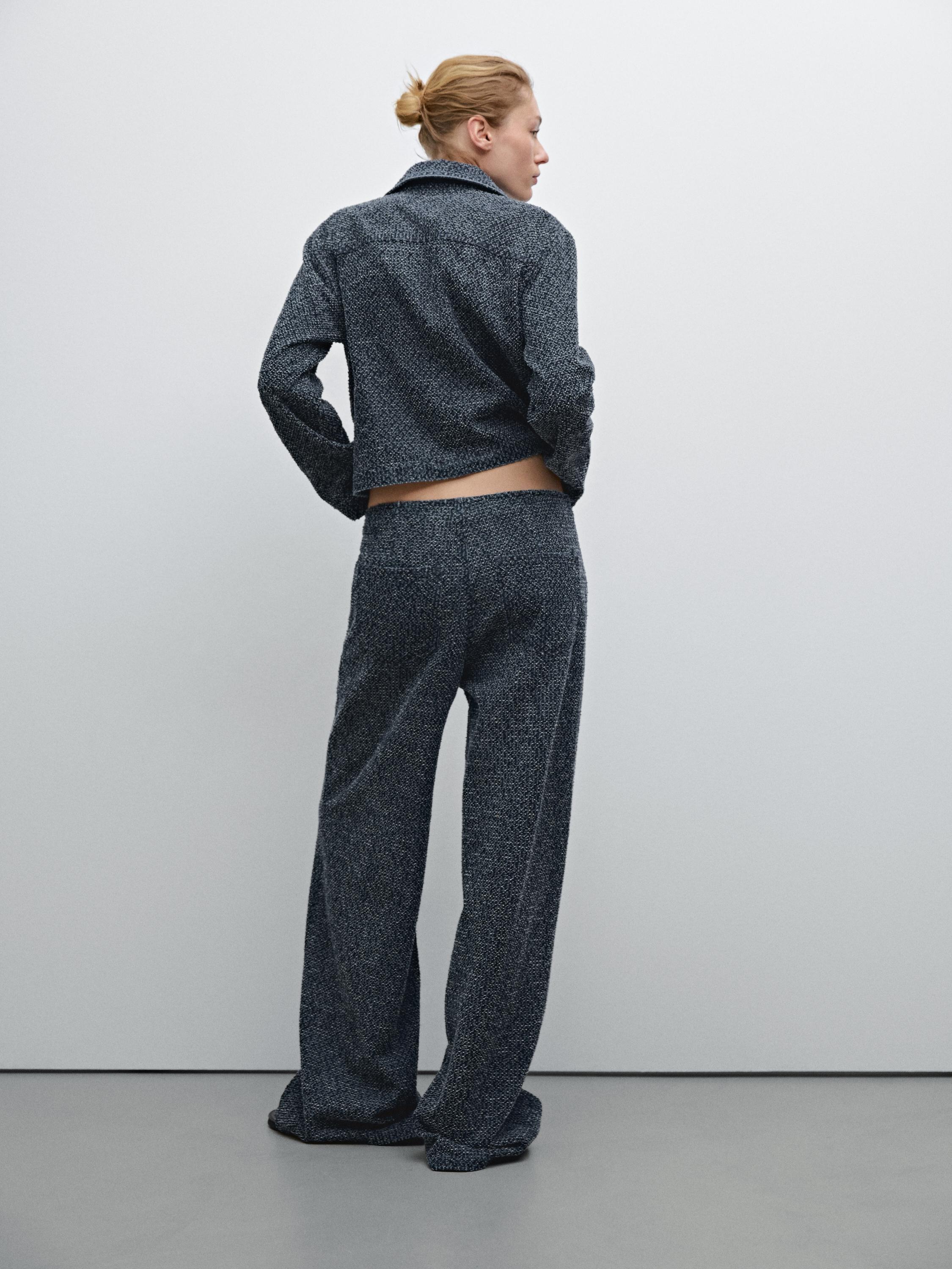 Wide-leg high-waist jeans