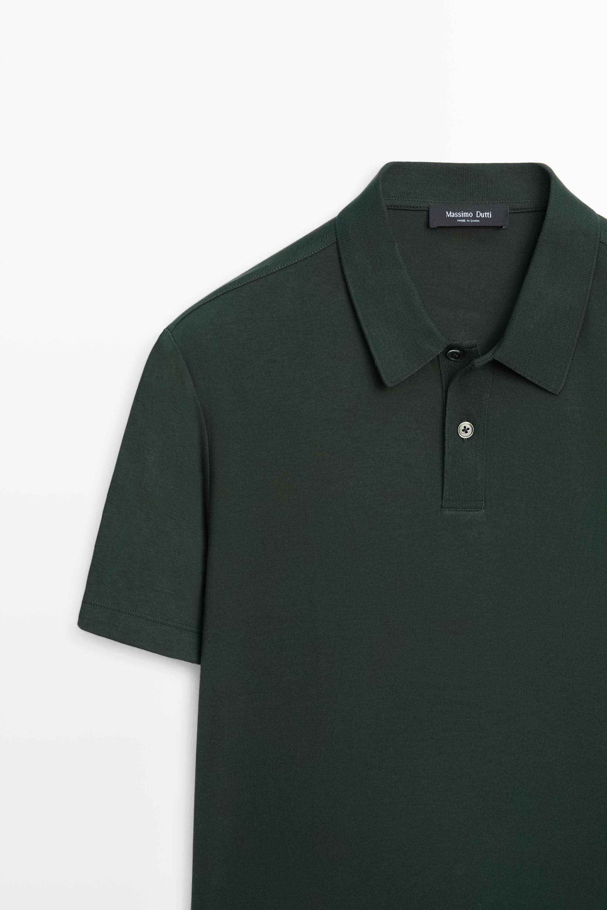 100% cotton short sleeve polo shirt — KHAKI
