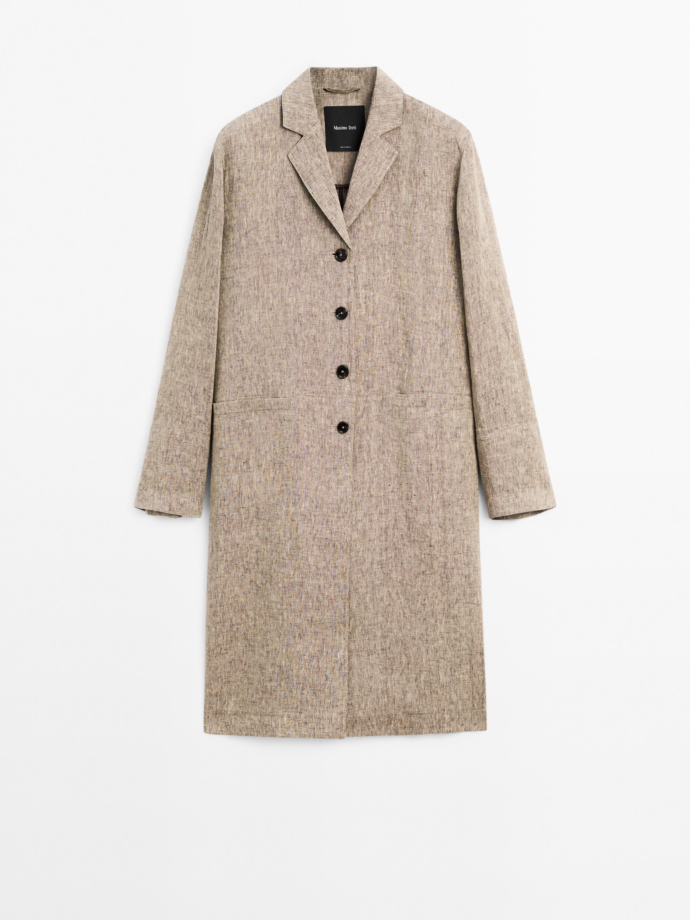 Lightweight 100% linen coat