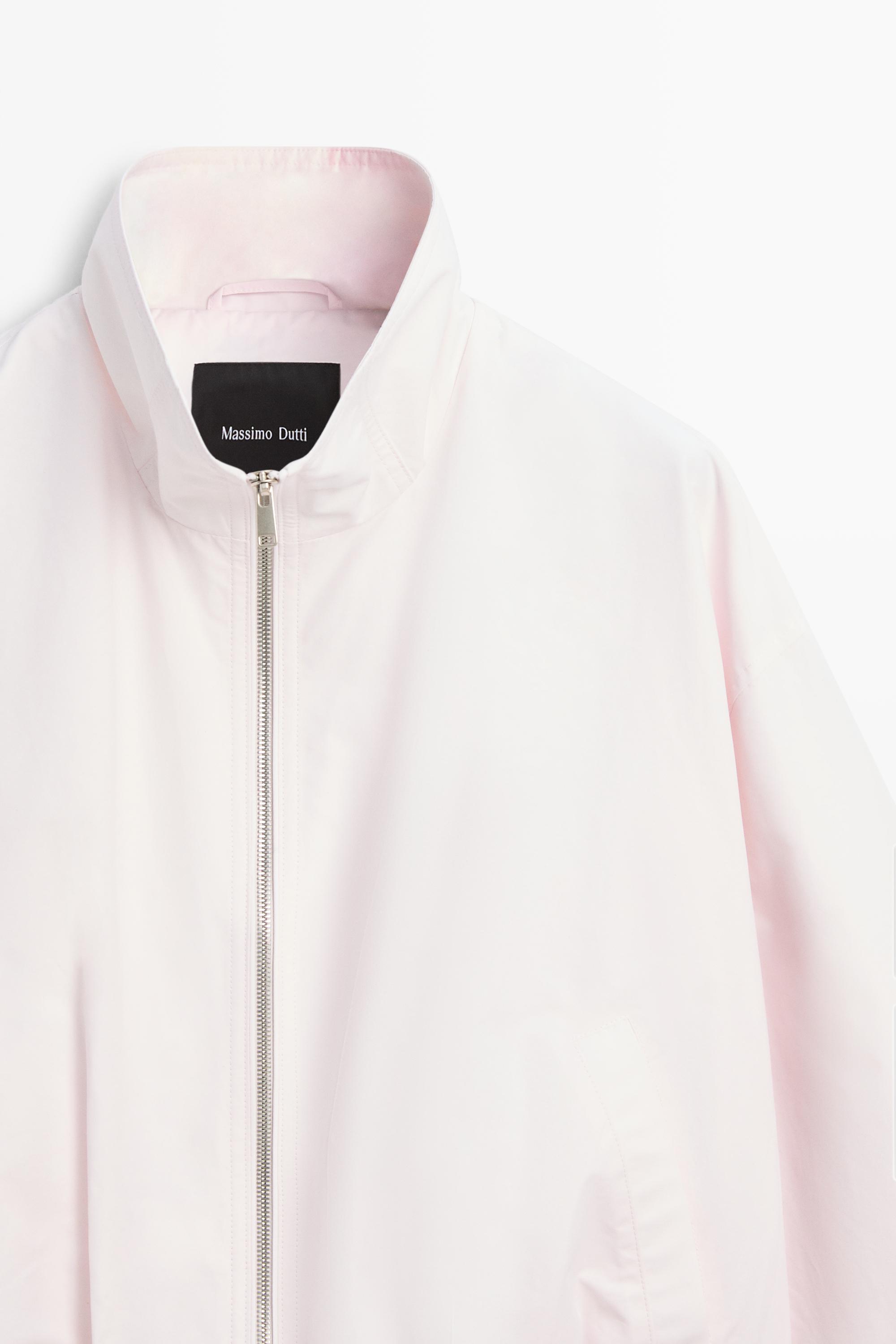 High-neck bomber jacket — ROSE PINK