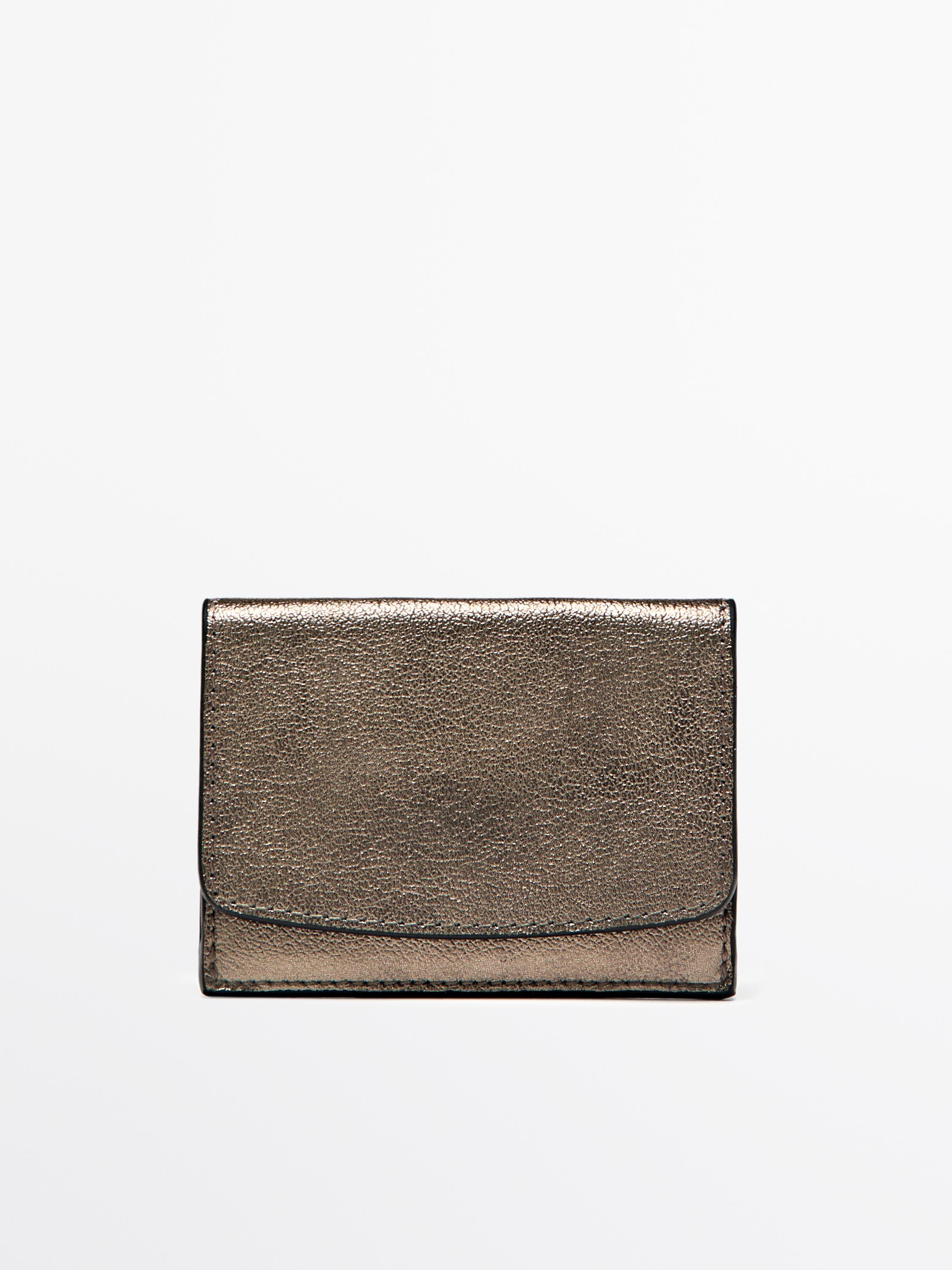 Nappa leather wallet — SILVER