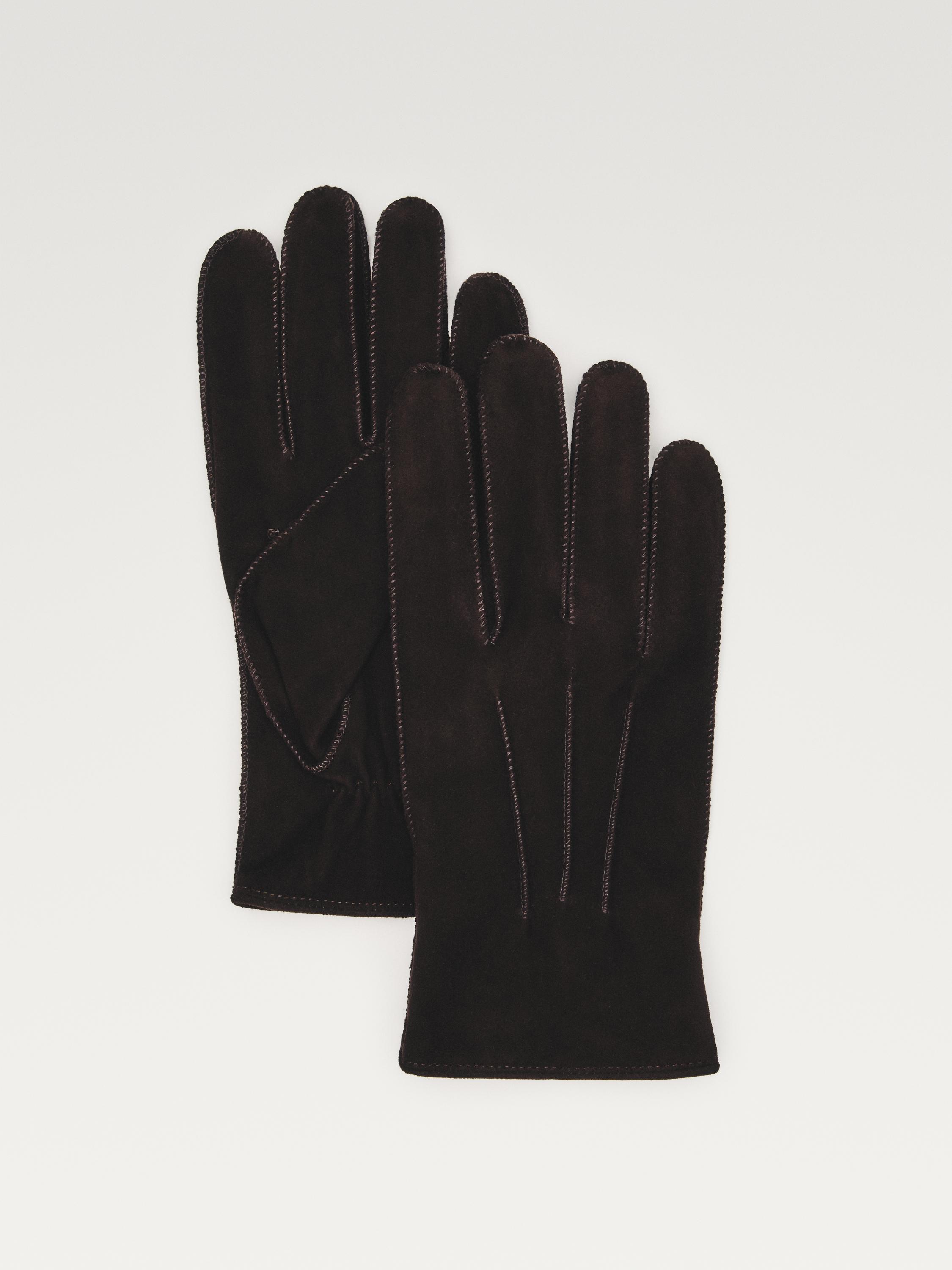 Guantes piel caprina acabado ante