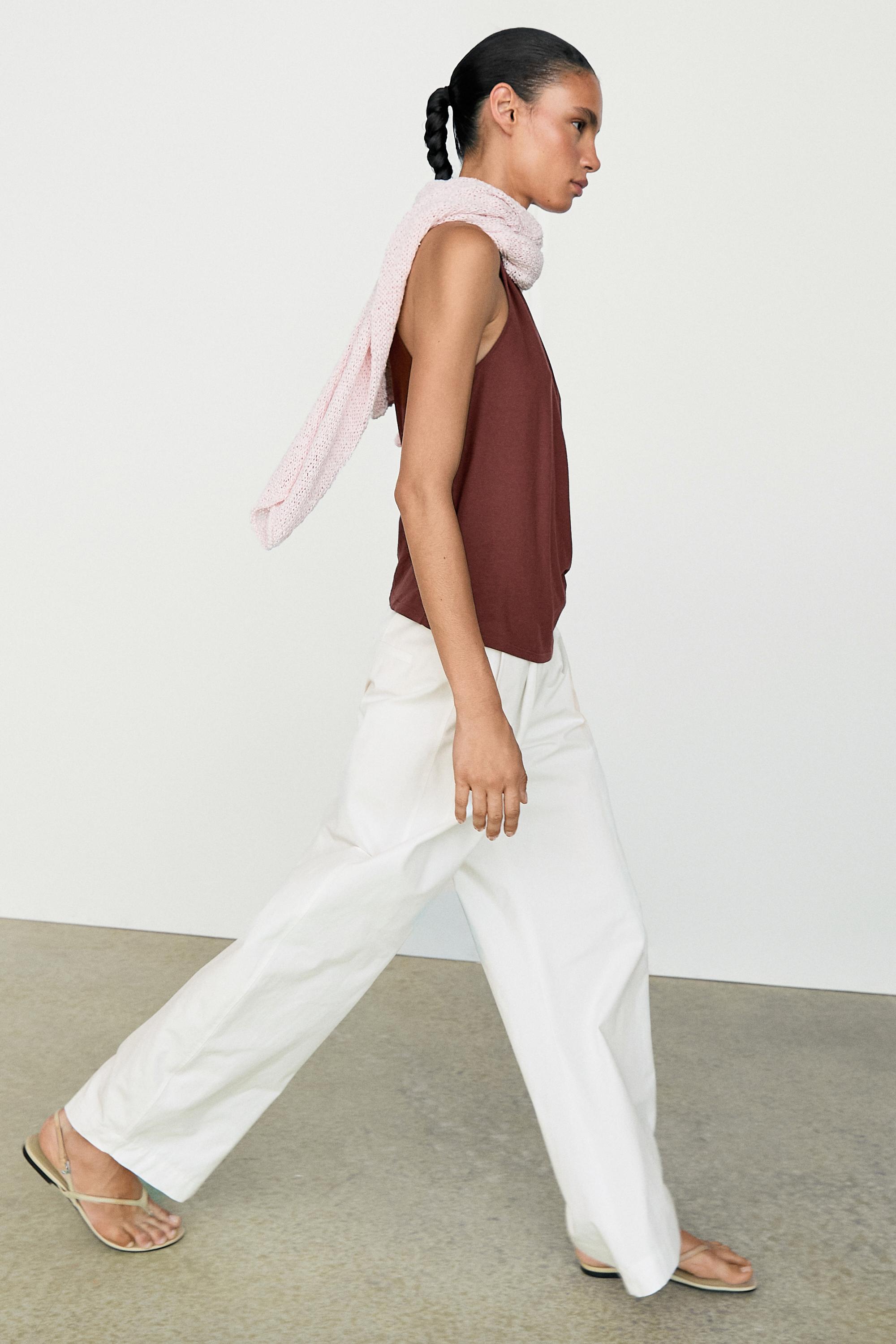 100% cotton draped surplice top — BURGUNDY