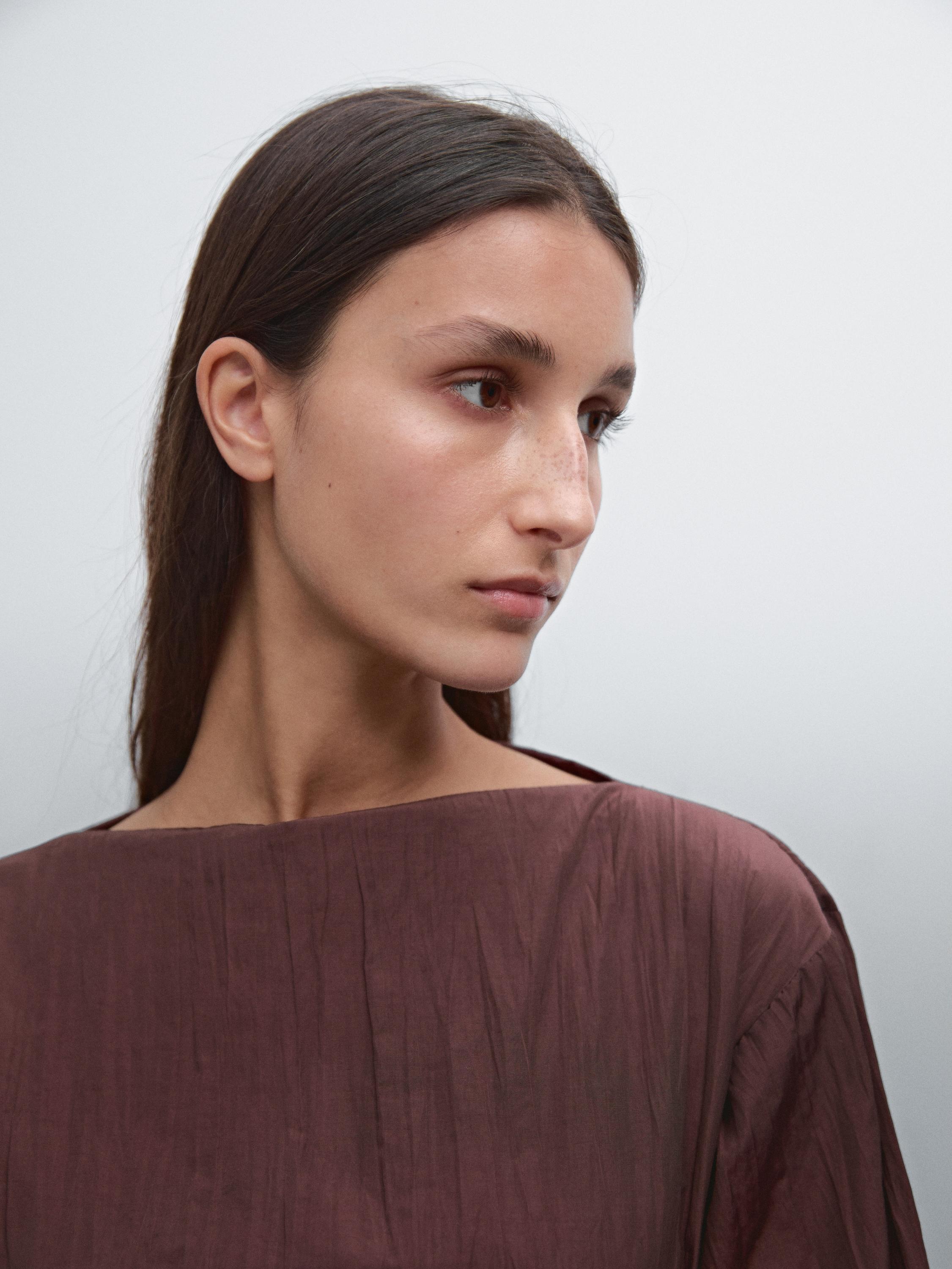 Pleated midi dress with sash belt detail