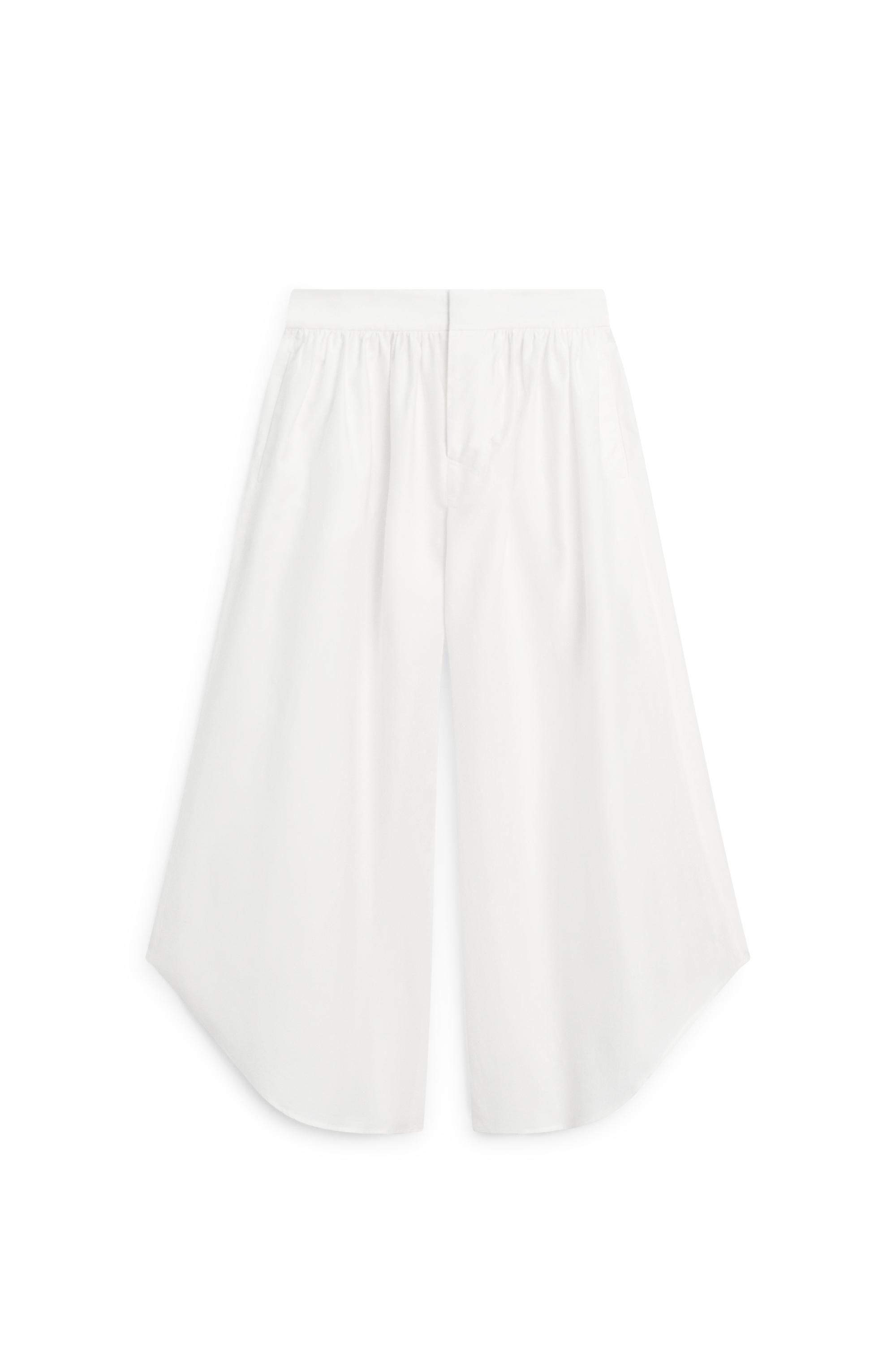 Culottes with pleated details - LIMITED EDITION — Off white