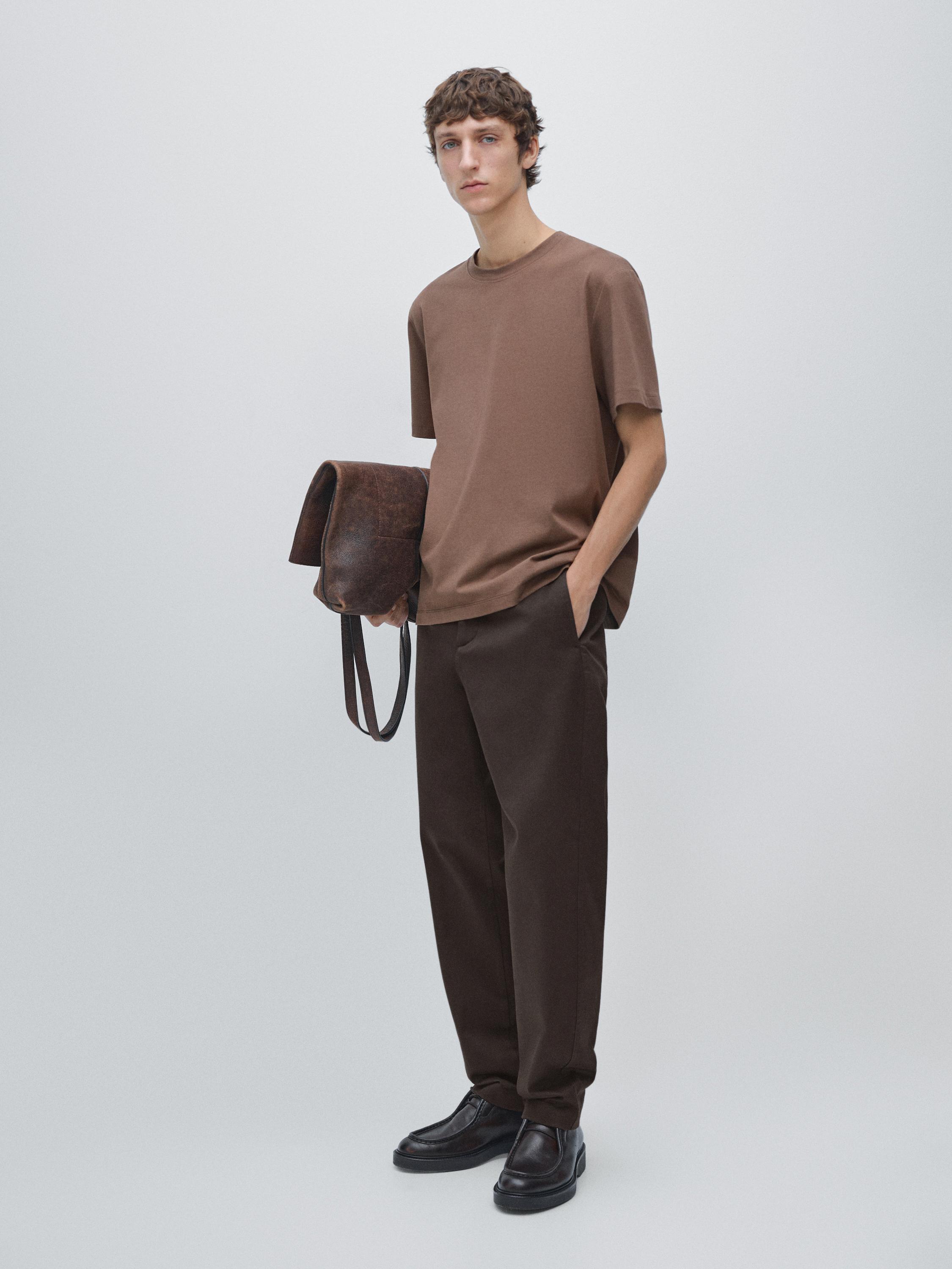 Short sleeve cotton blend T-shirt