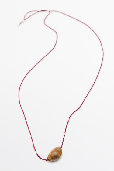 Irregular Gem Necklace — RED 2