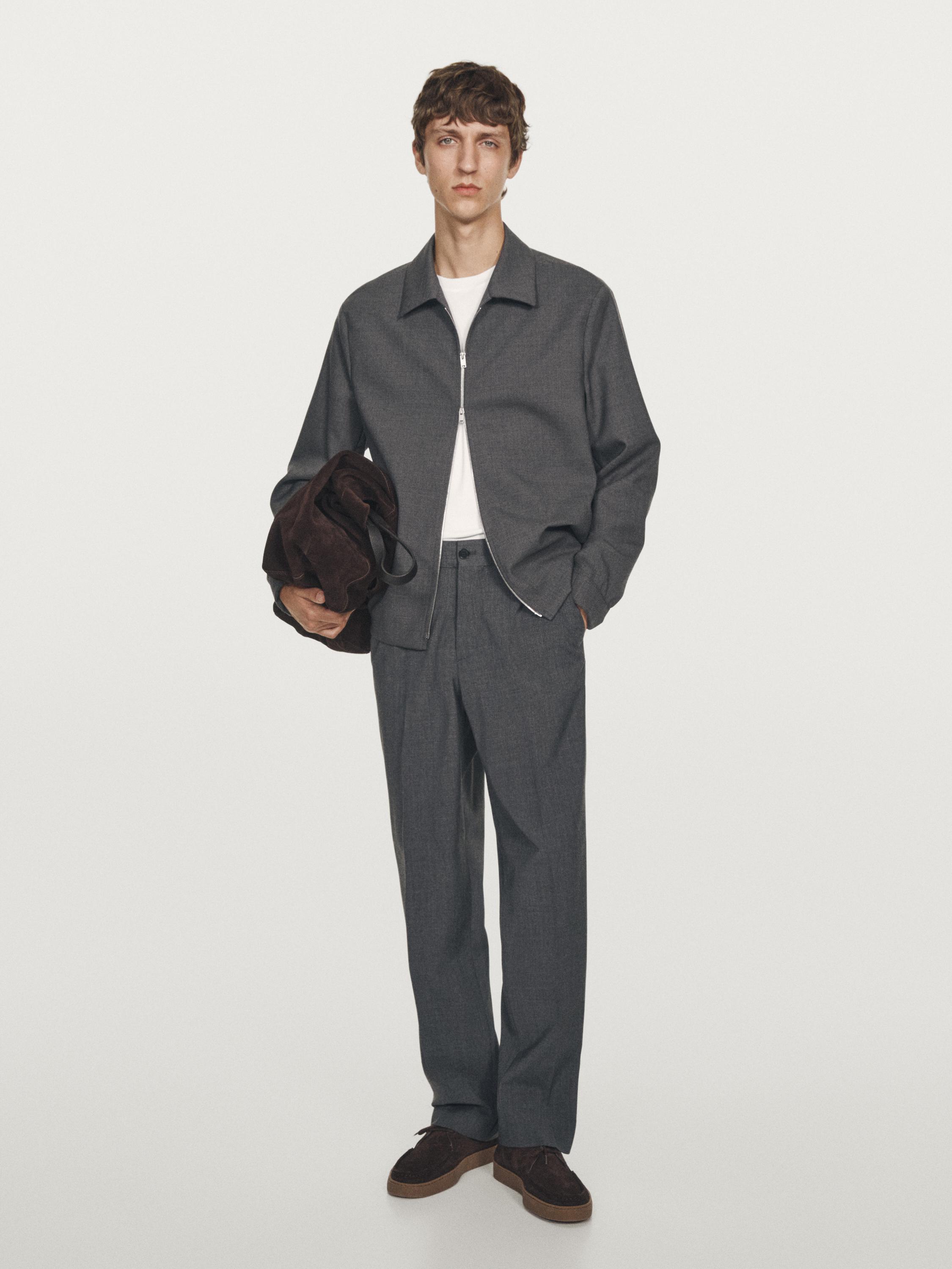 Total look wool blend jacket