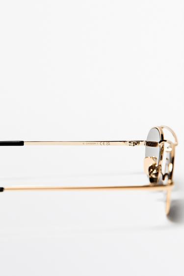 Double bridge oval sunglasses — SILVER 5