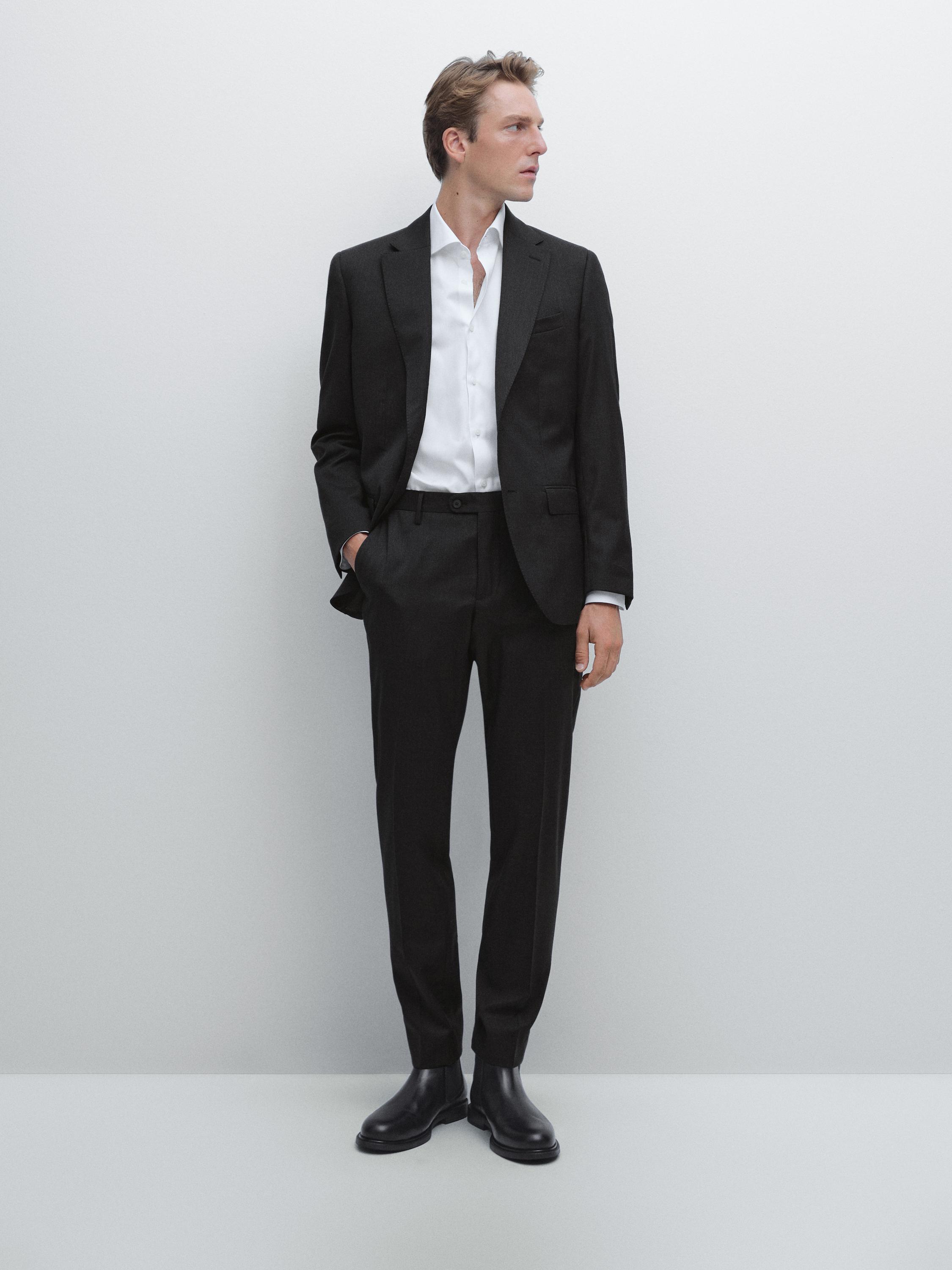 Pantalon de costume 100 % laine