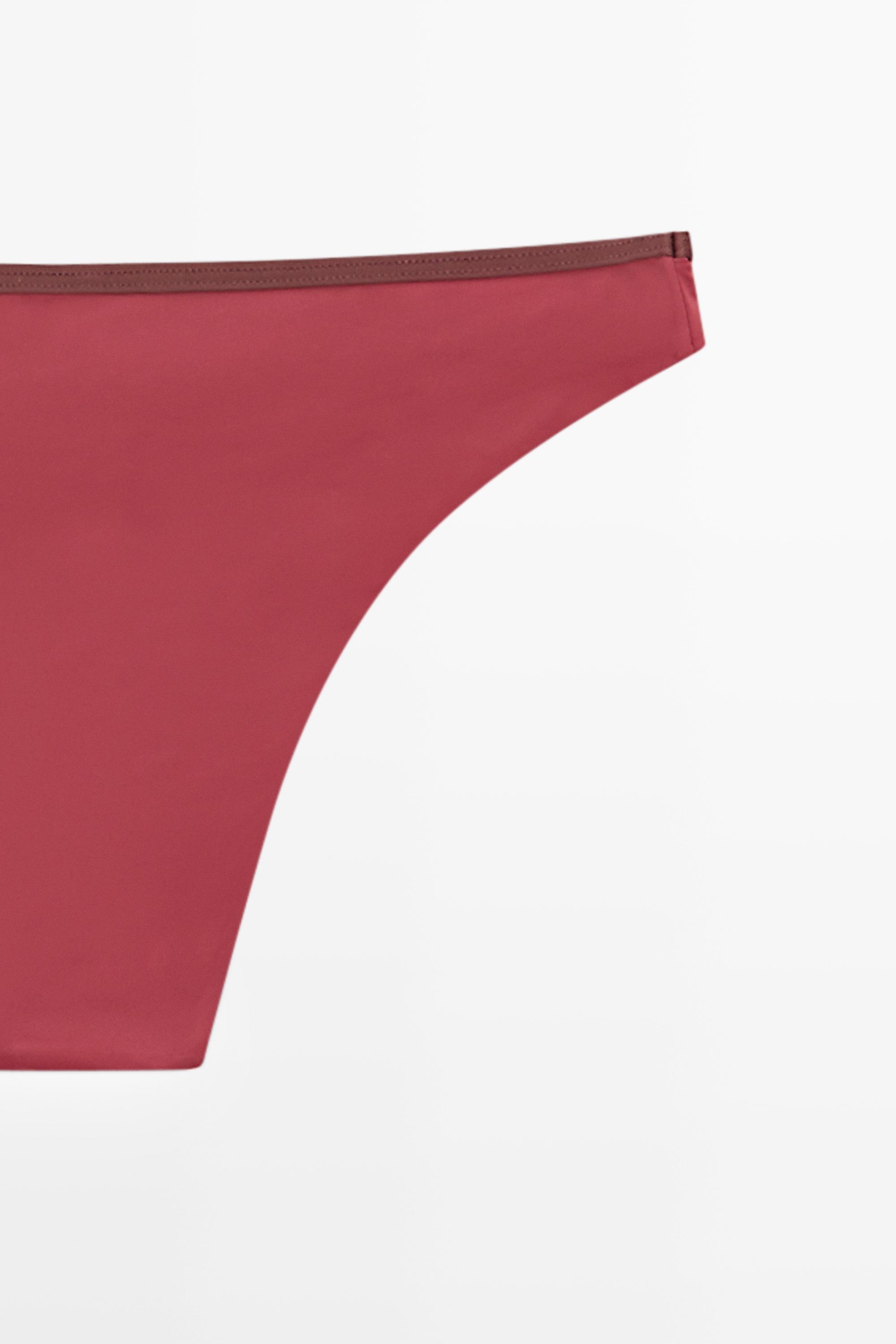 Contrast bikini bottoms — PINK