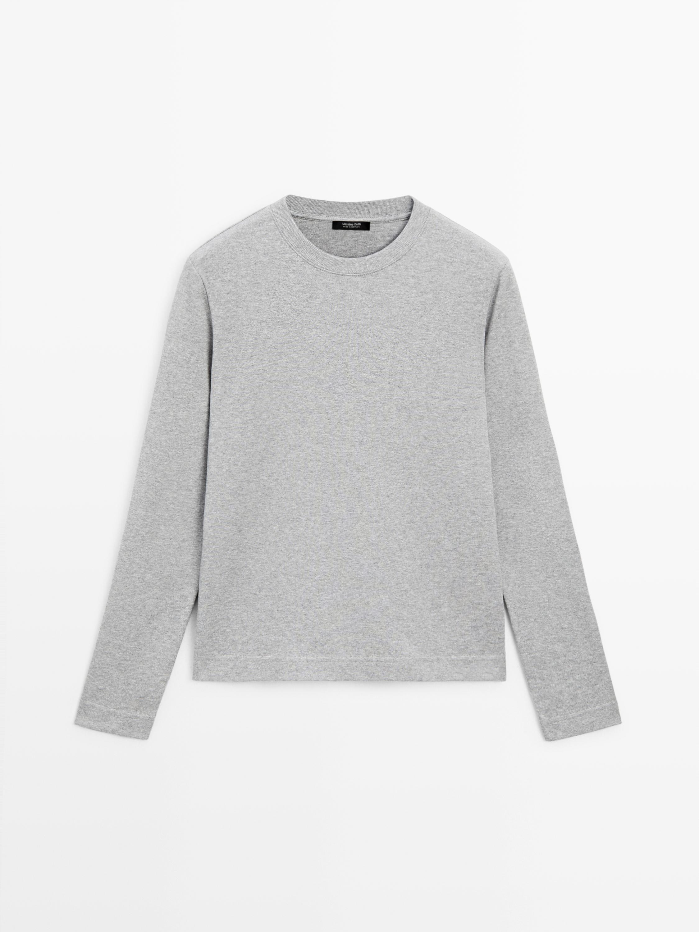 Maglietta a maniche lunghe interlock 100% cotone