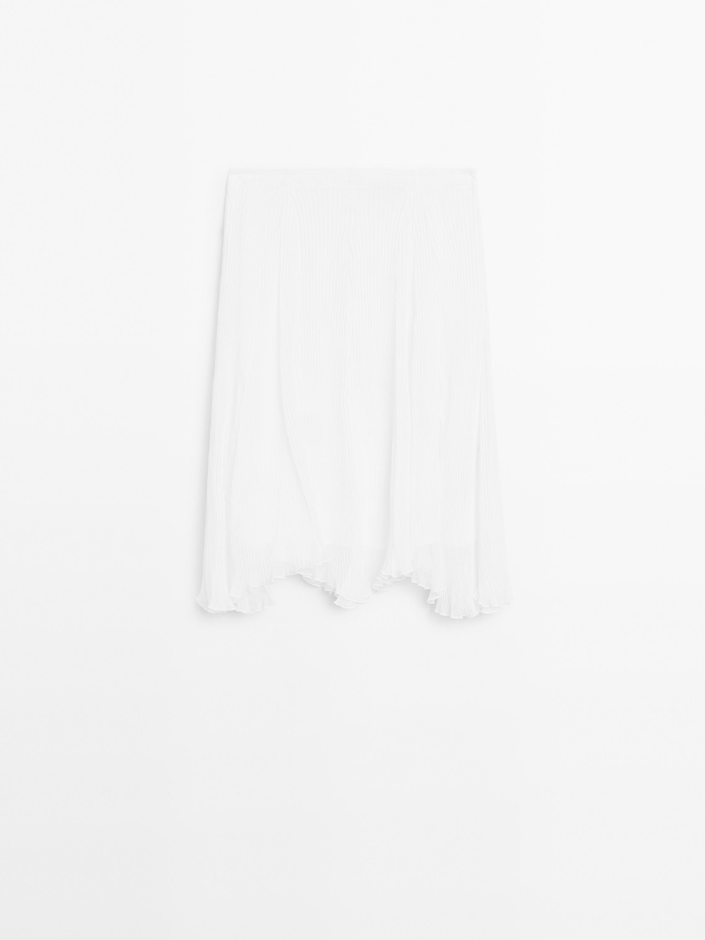 Pleated Skirt With Godet Detail White Smart Skirts Massimo Dutti pleated-skirt-with-godet-detail-white-smart-skirts-massimo-dutti