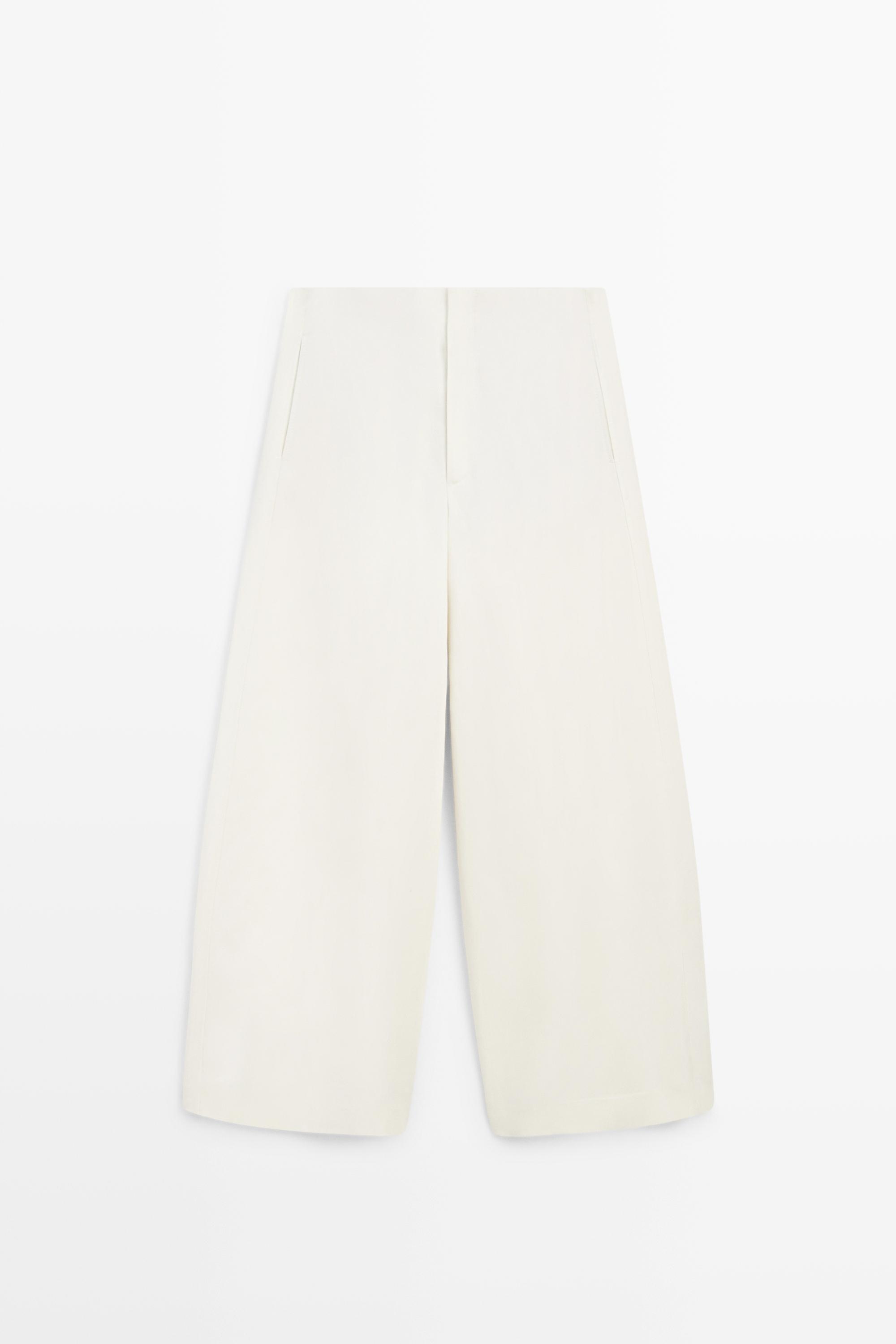 Flowing barrel fit trousers — OFF WHITE