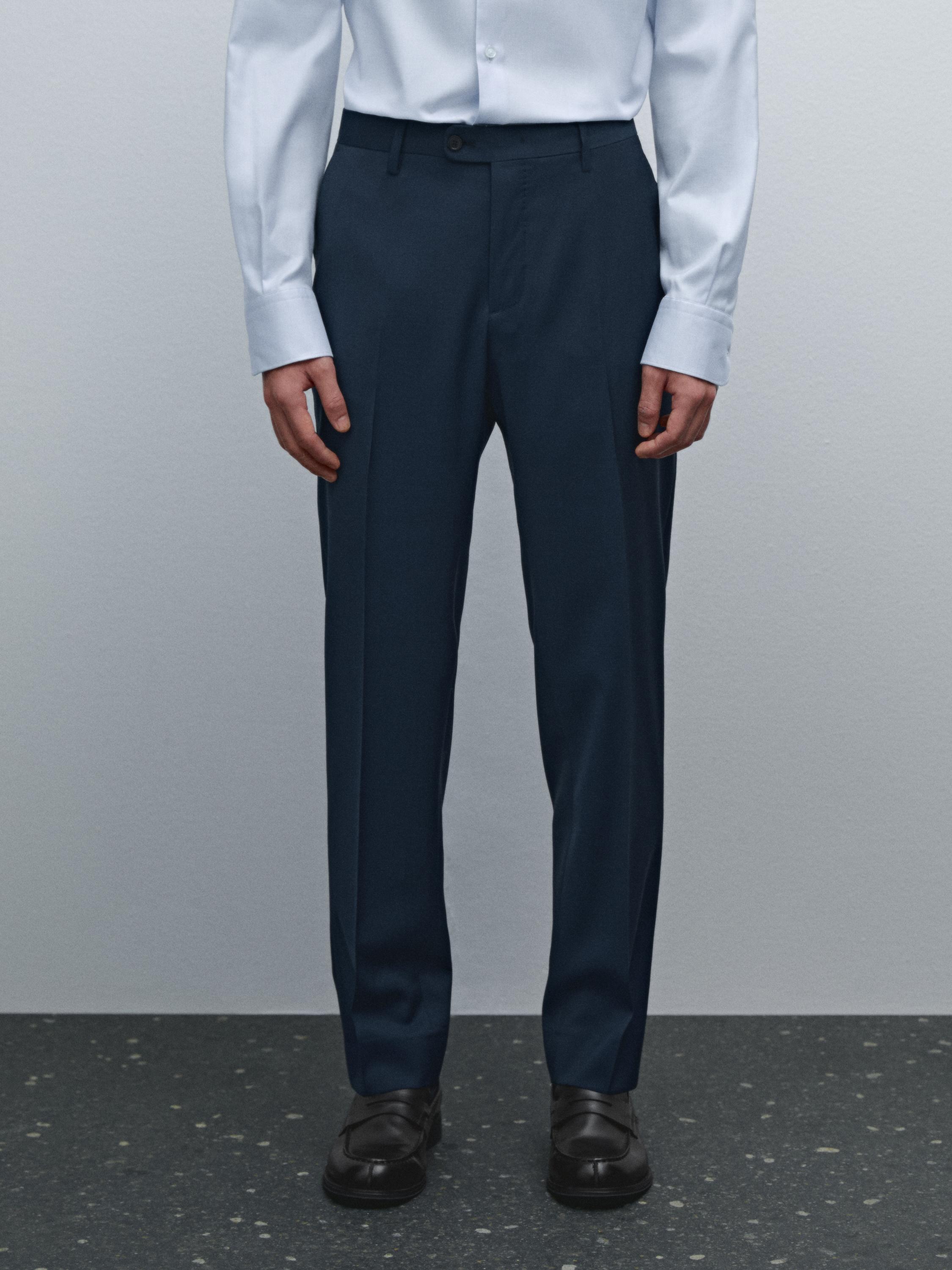 100% wool suit trousers
