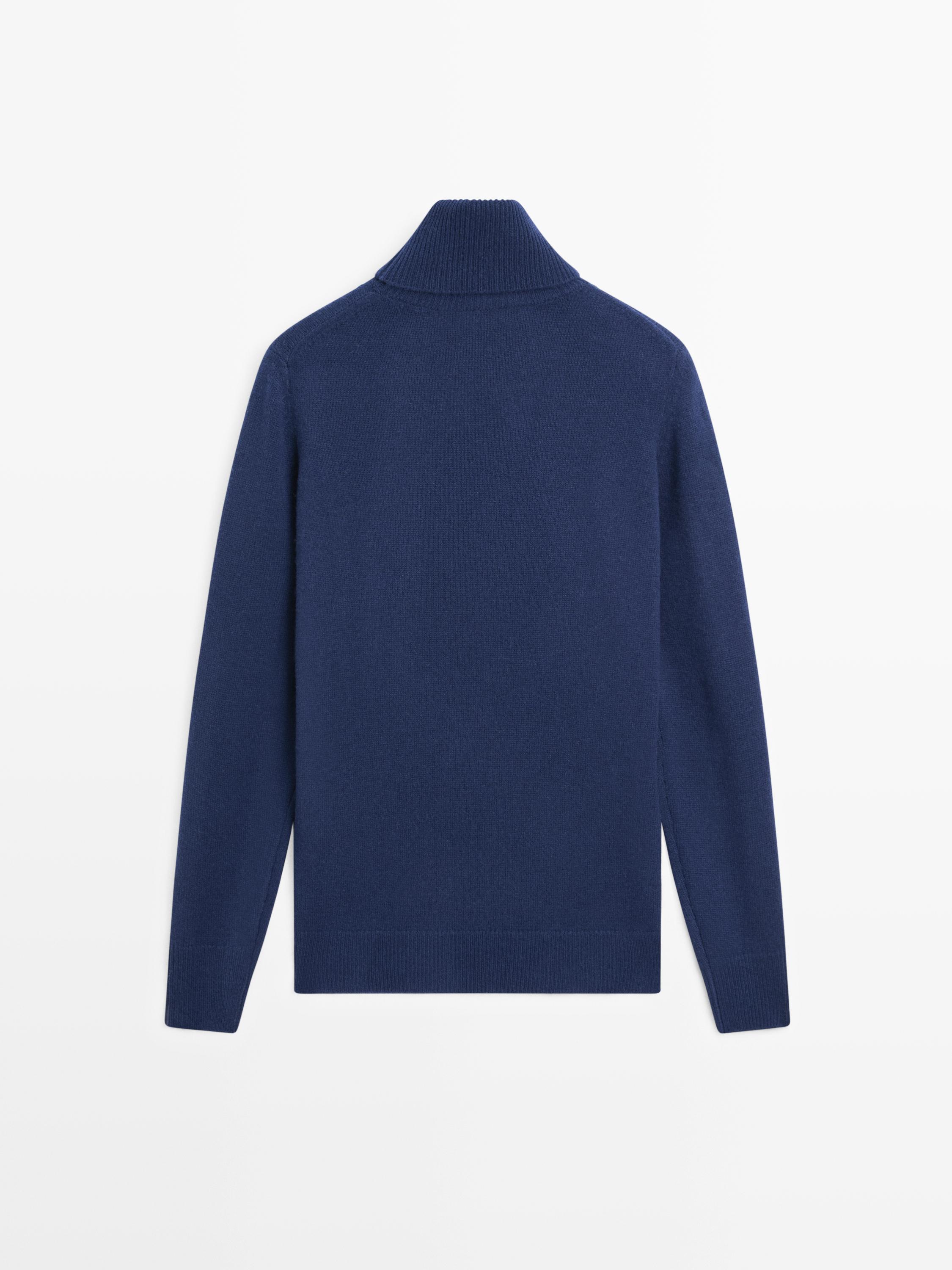 Pull long en maille à col roulé