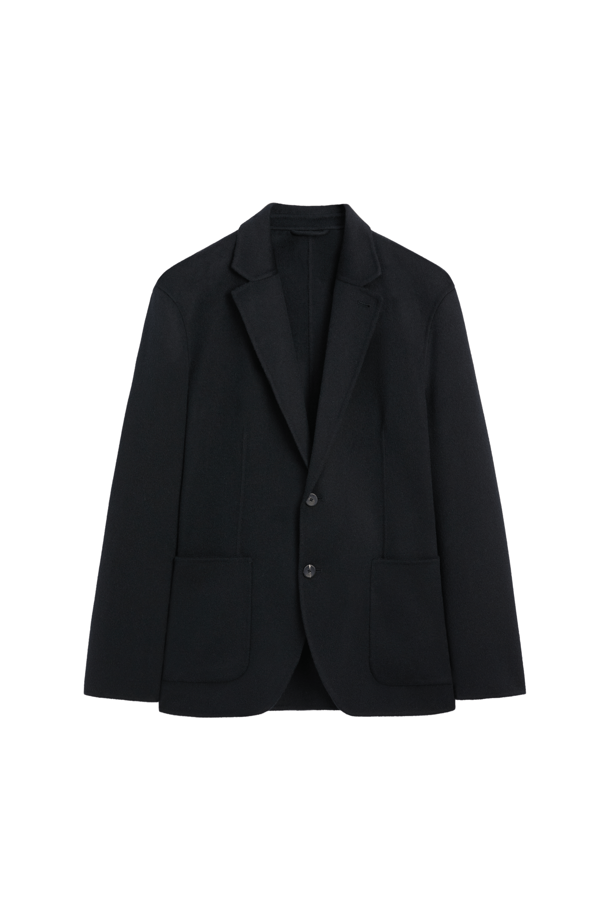 Double-faced wool blend blazer