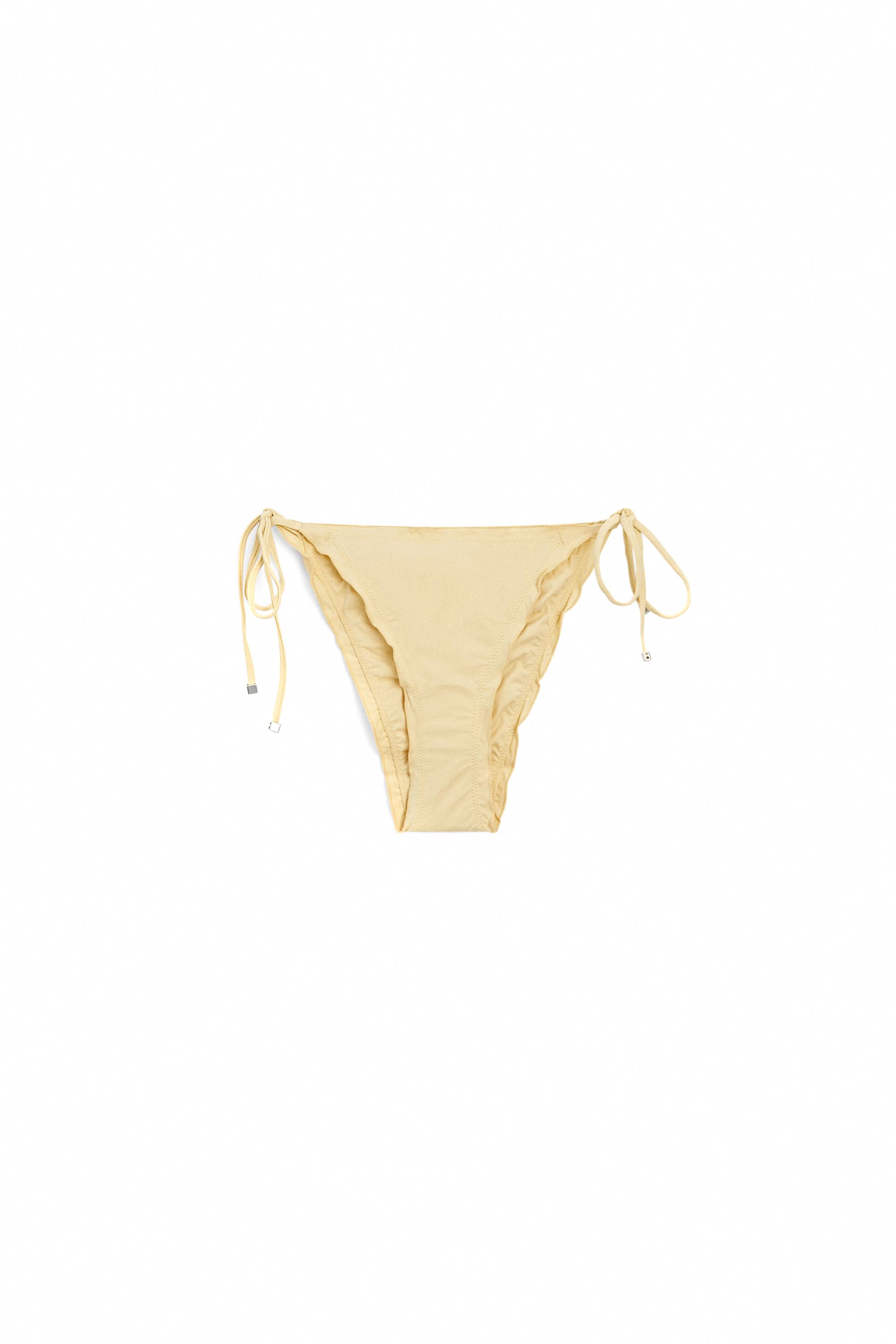 Ruffled bikini bottoms with bows — Vanilla