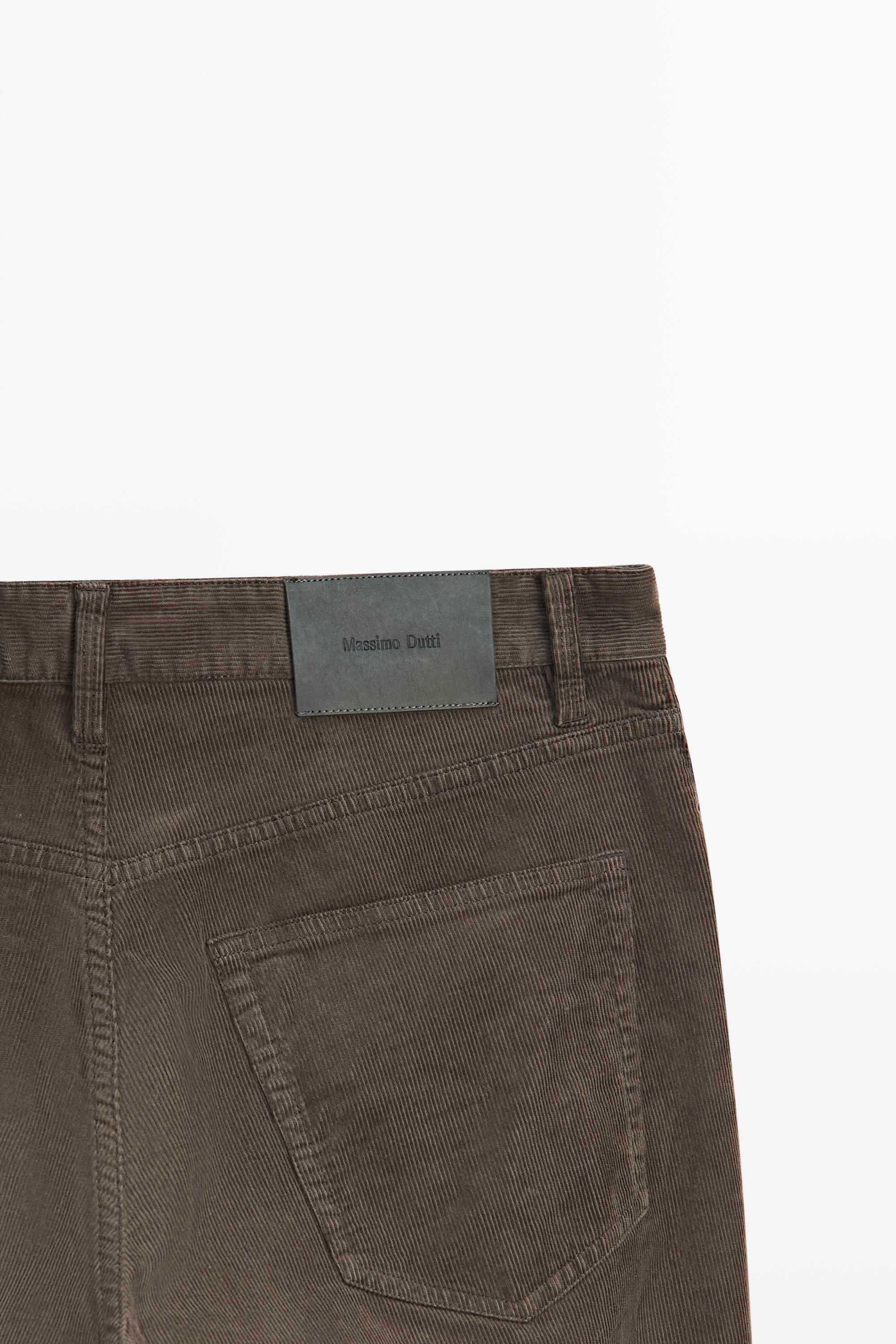 Massimo Dutti Tapered fit fitilli kadife pantolon