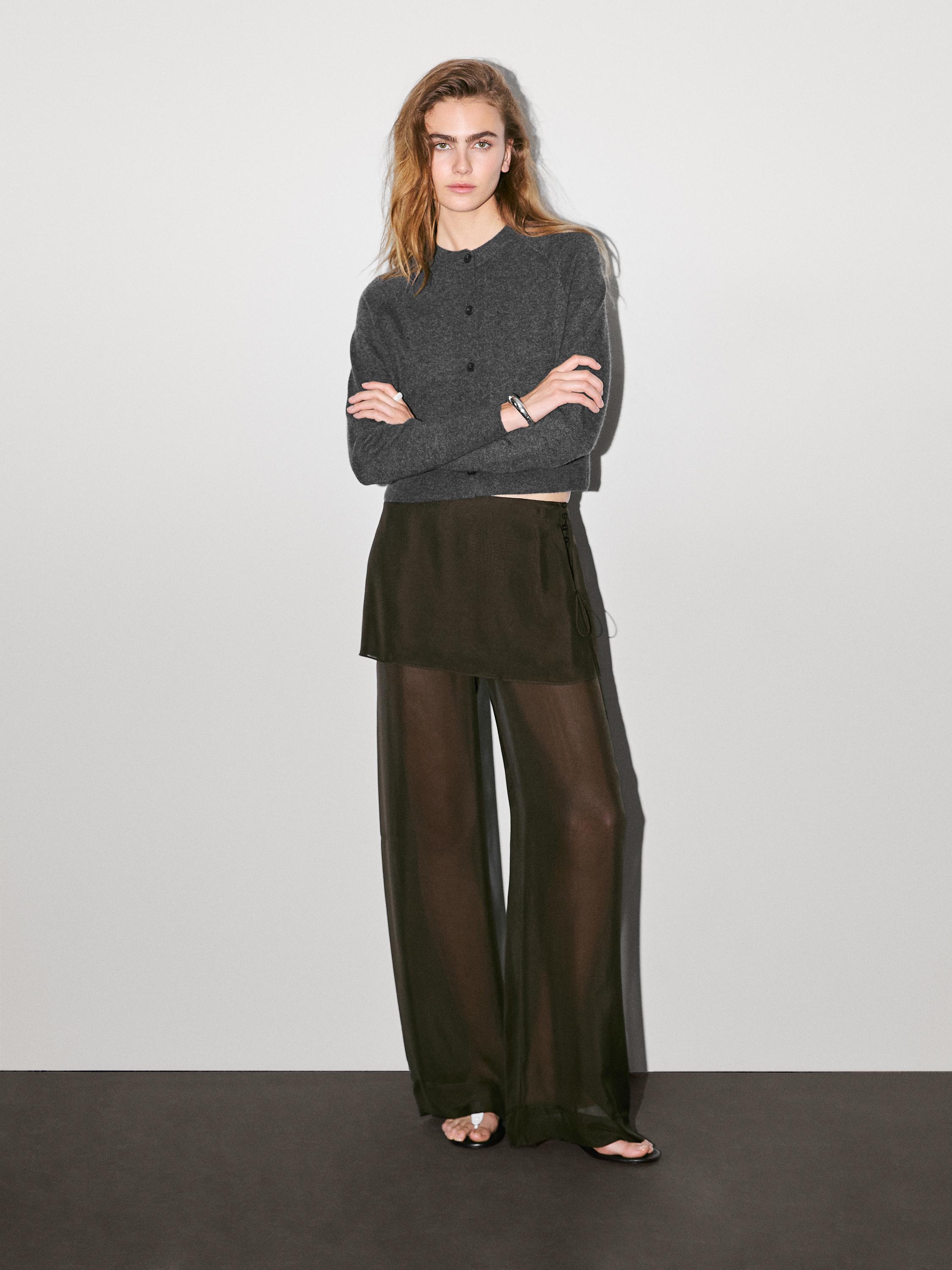 100% cashmere long sleeve cardigan