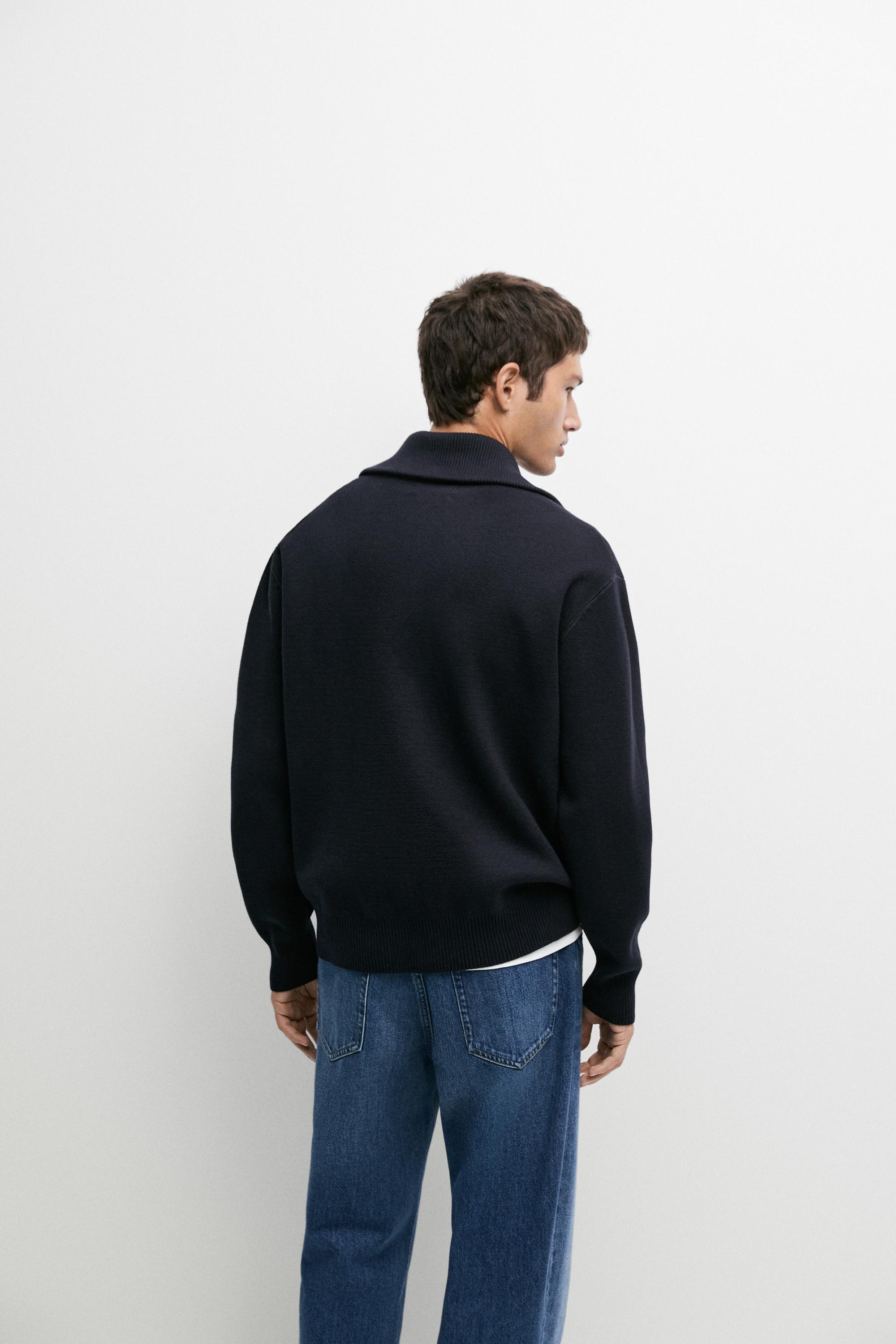 100% cotton zip-up knit cardigan - thumbnail 5