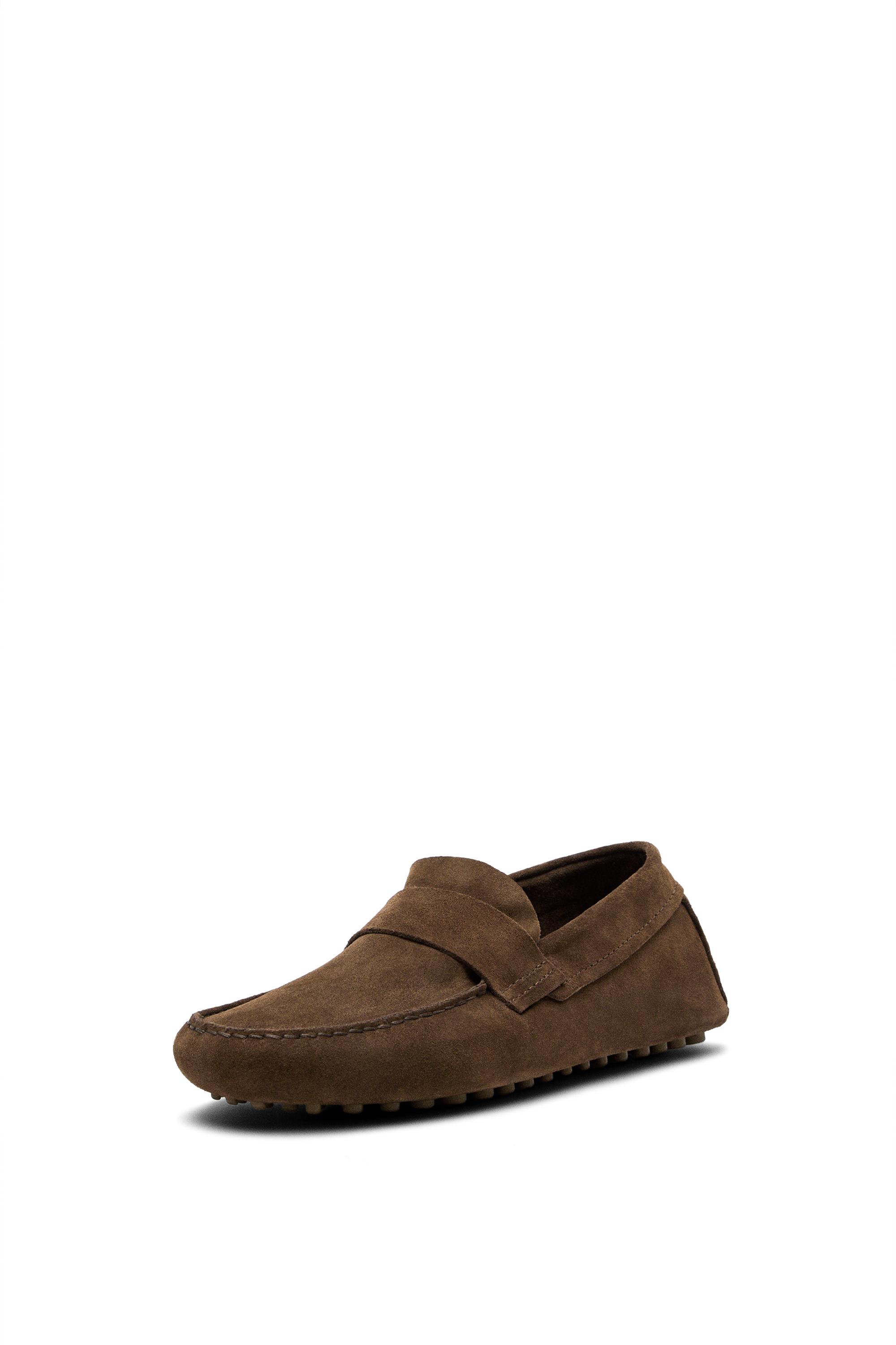Soft leather ziowa penny loafers — BROWN