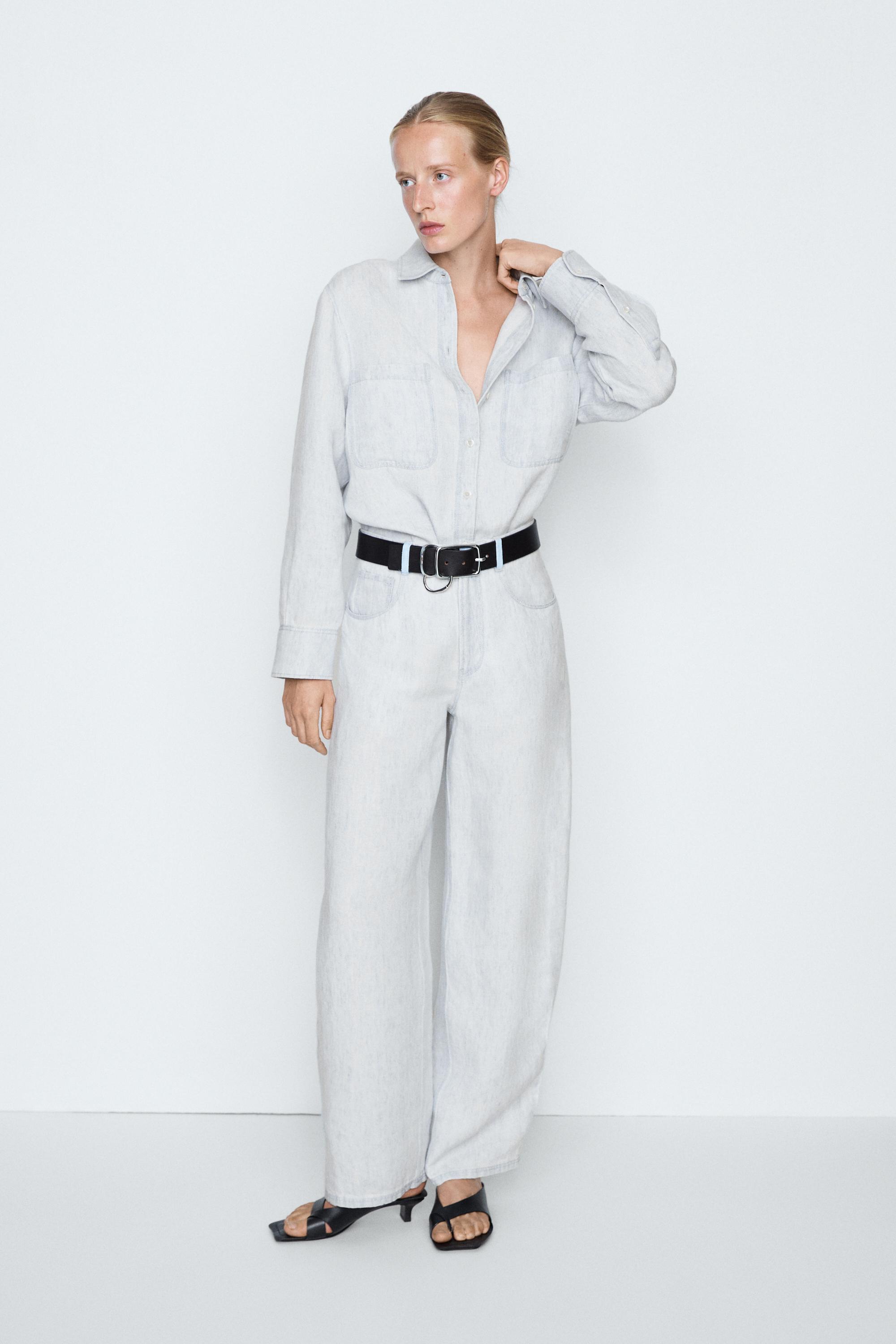 Pantaloni barrel fit din in 100% - STUDIO