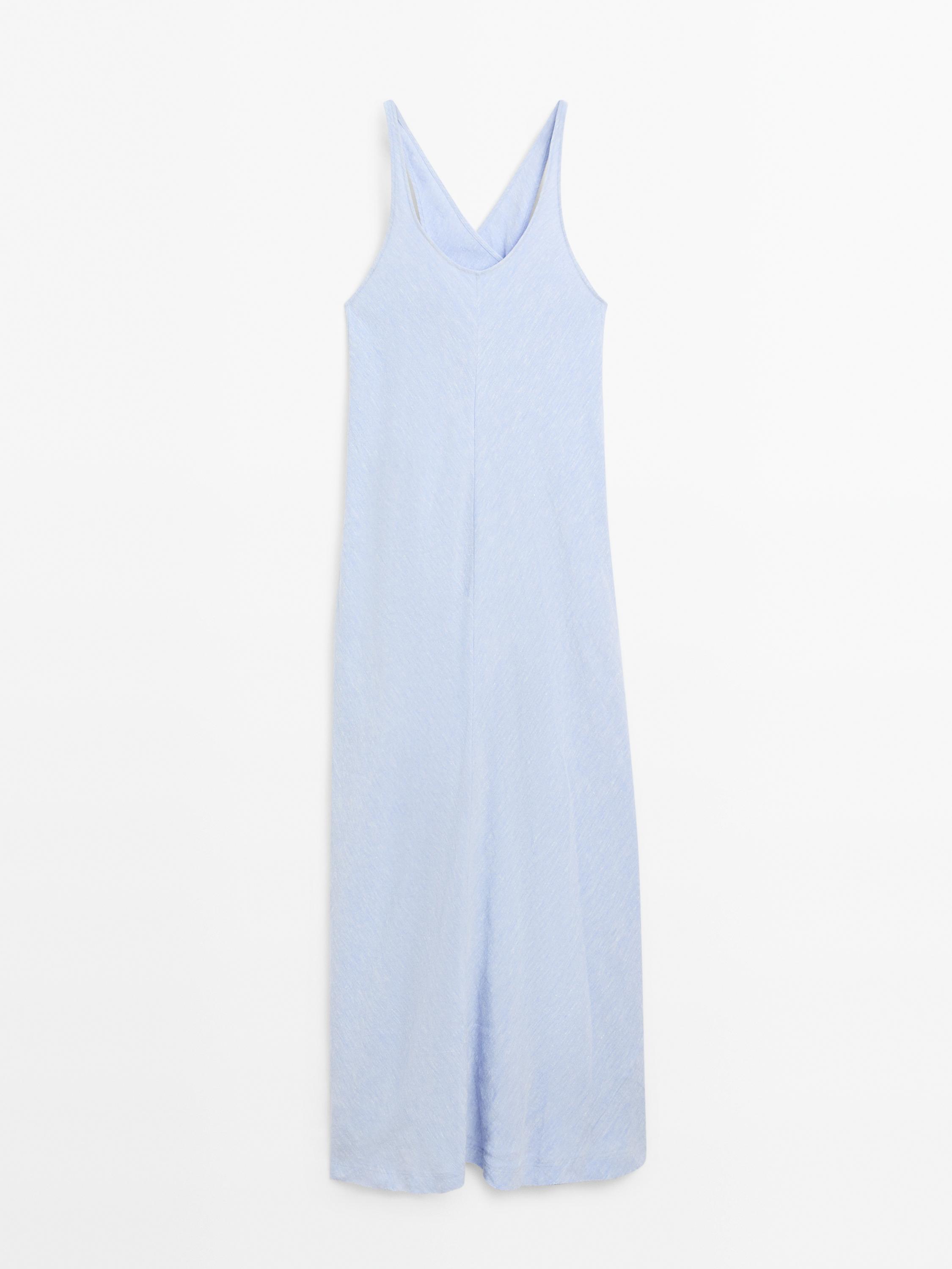 Robe longue fluide dos fantaisie