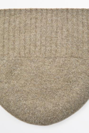 Wool and cashmere knit beanie — Washed 4