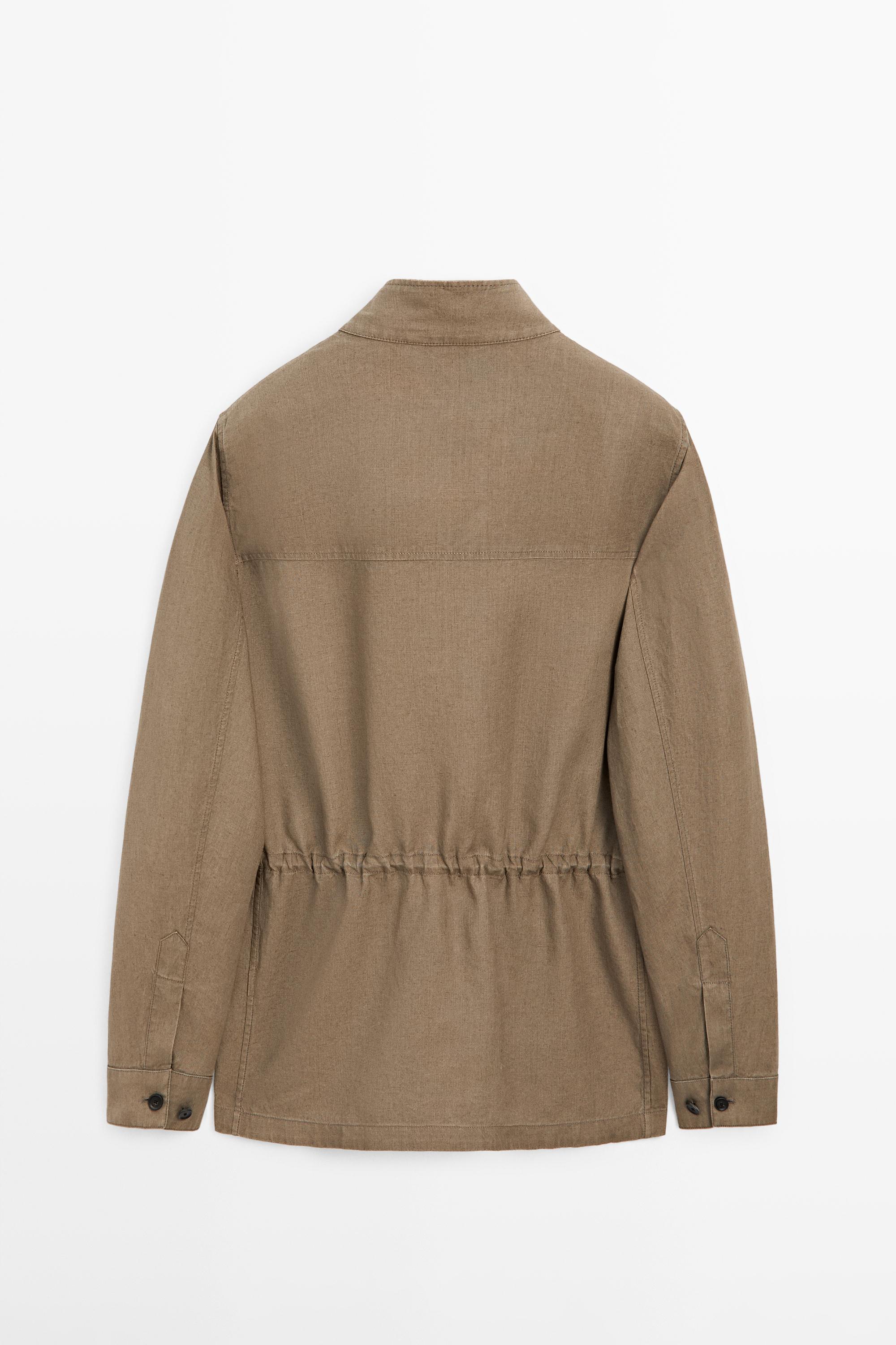 100% linen Safari jacket — OCHRE