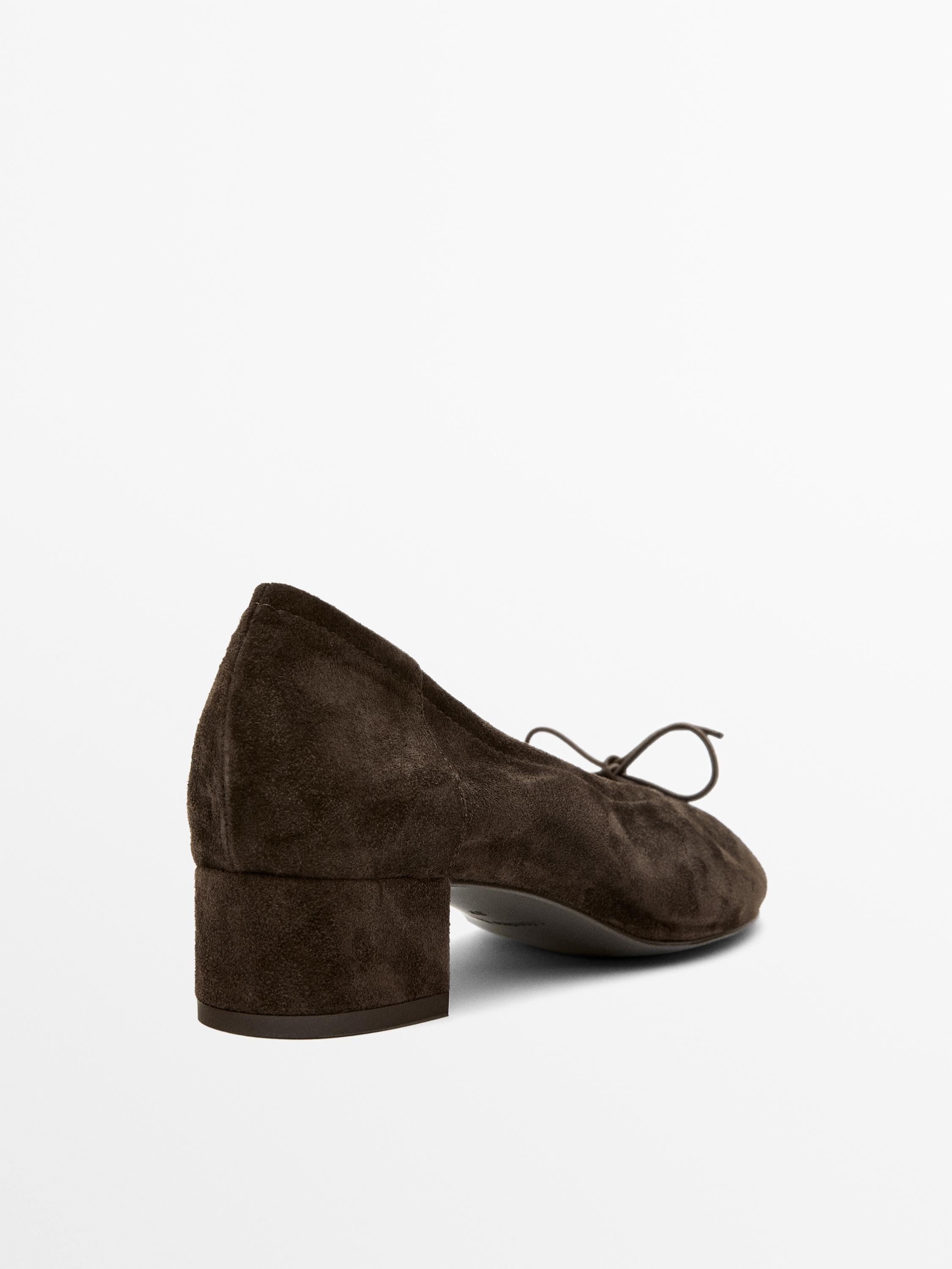High-heel ballerinas — BROWN