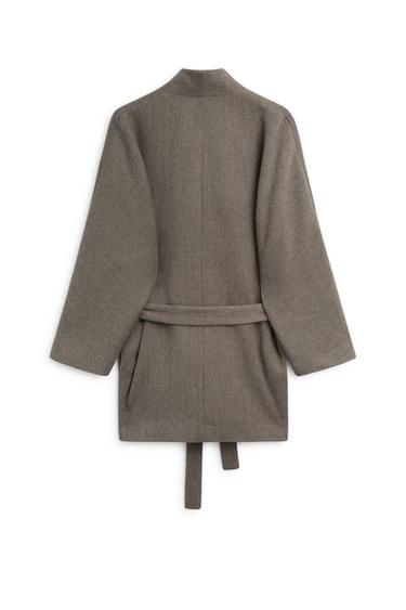 Wool blend belt detail coat - LIMITED EDITION — MOLE BROWN 7