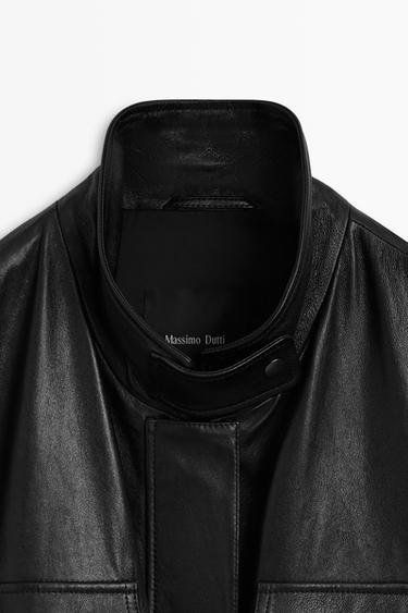 Nappa leather jacket with pocket details — BLACK 9