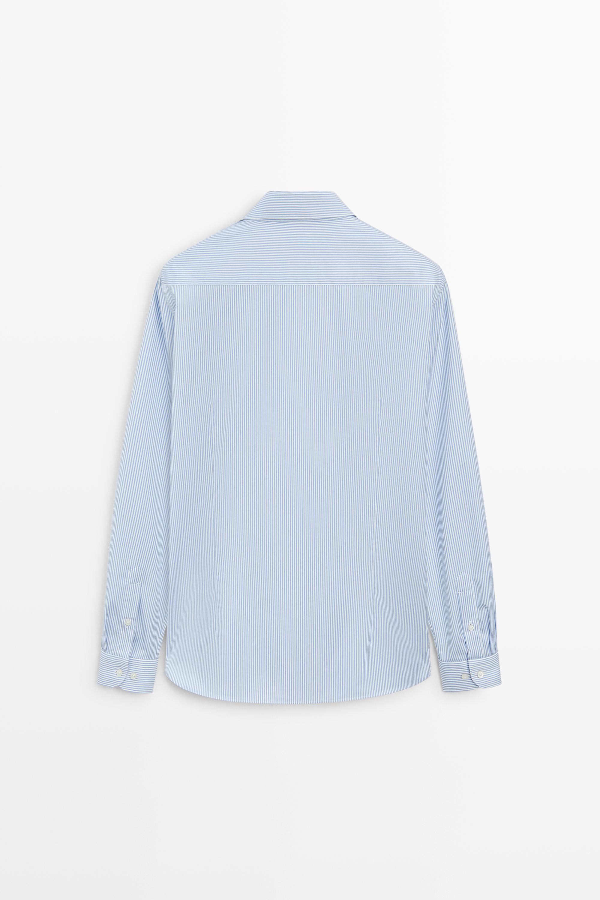 Slim fit striped tailored fit shirt — SKY BLUE