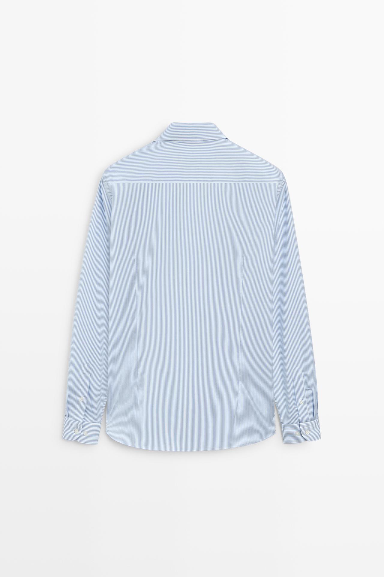 Slim fit striped tailored fit shirt — SKY BLUE