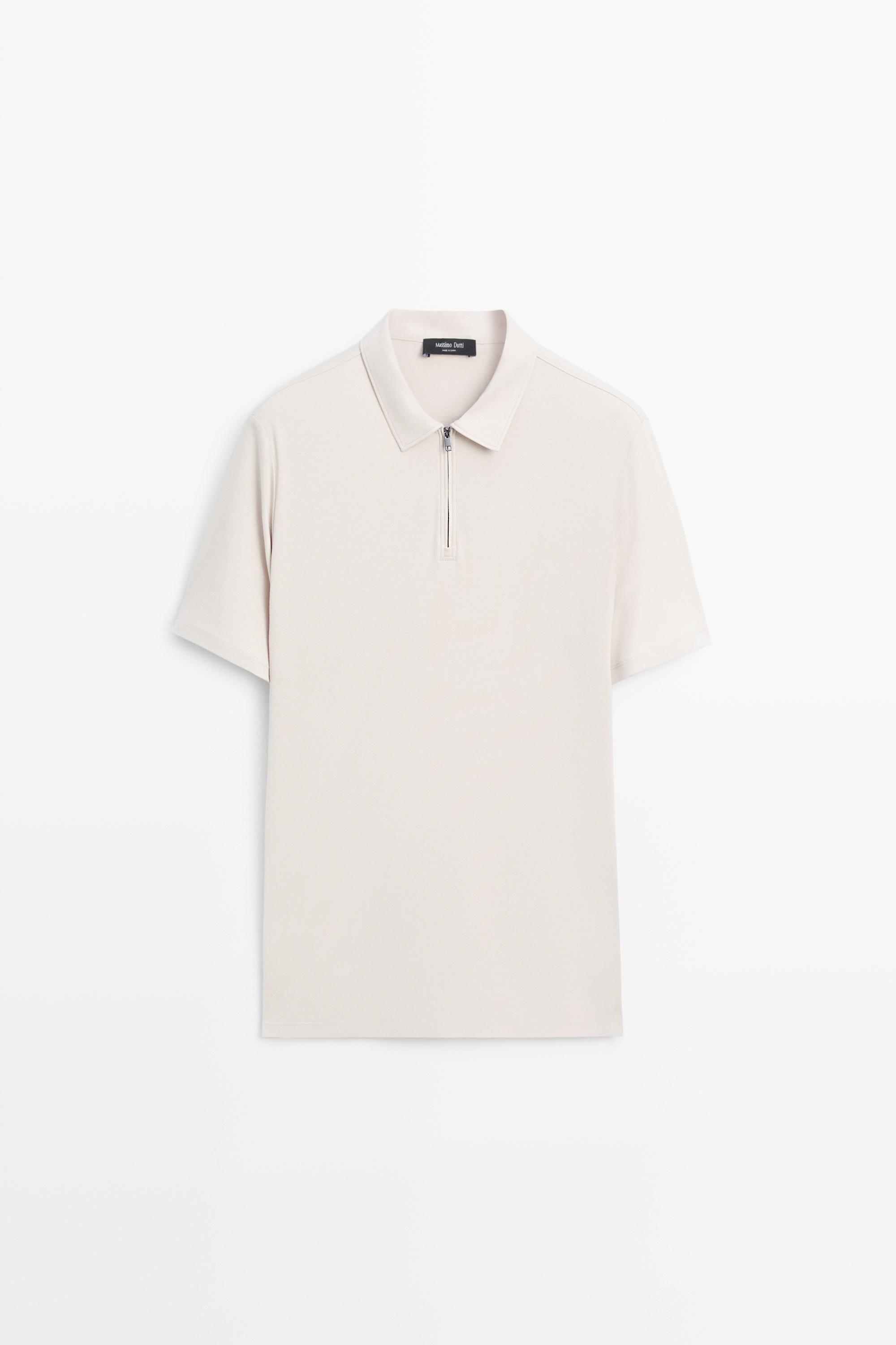 Polo 100 % coton avec détail zippé
