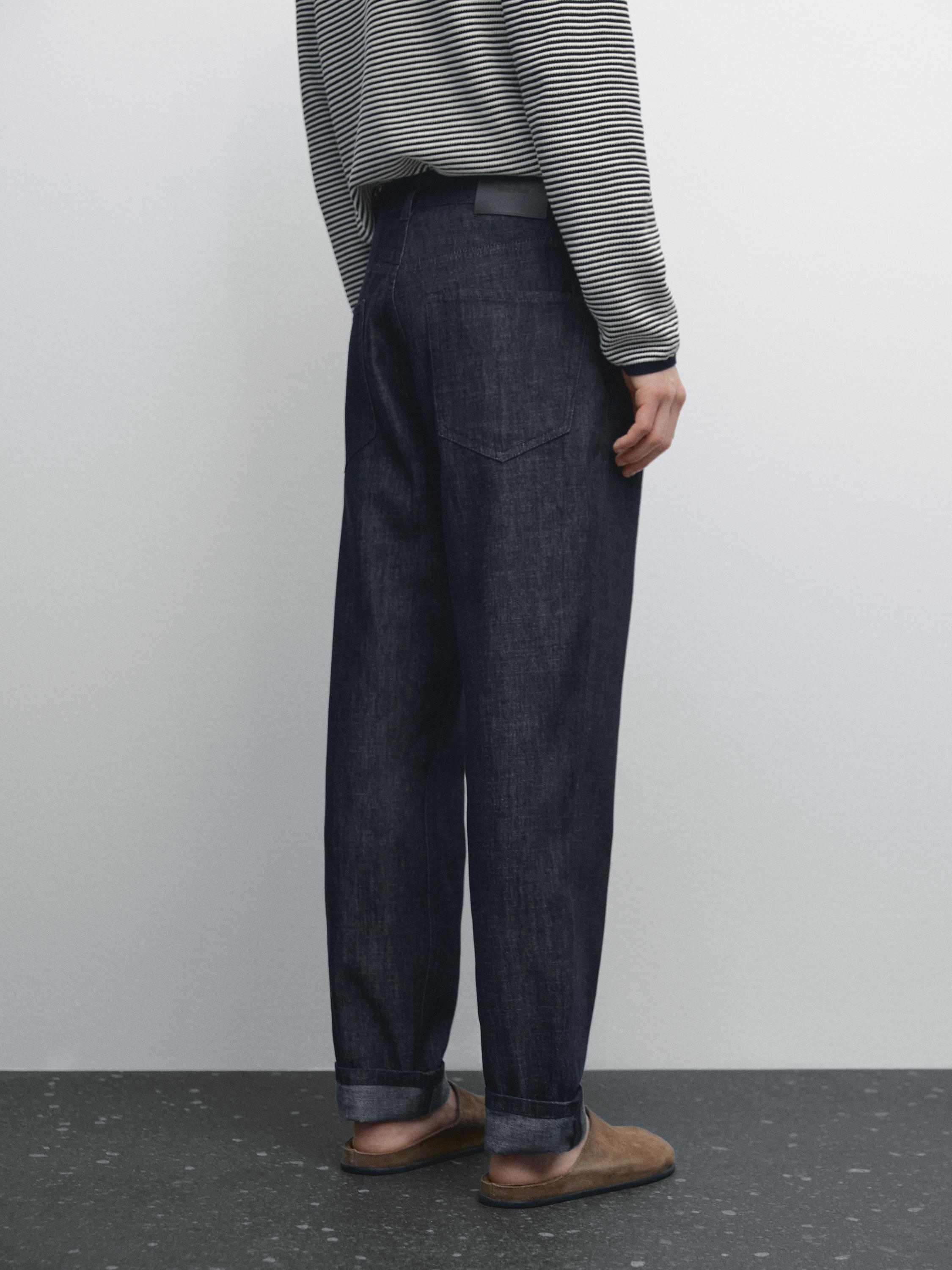 Jean tapered en coton mélangé