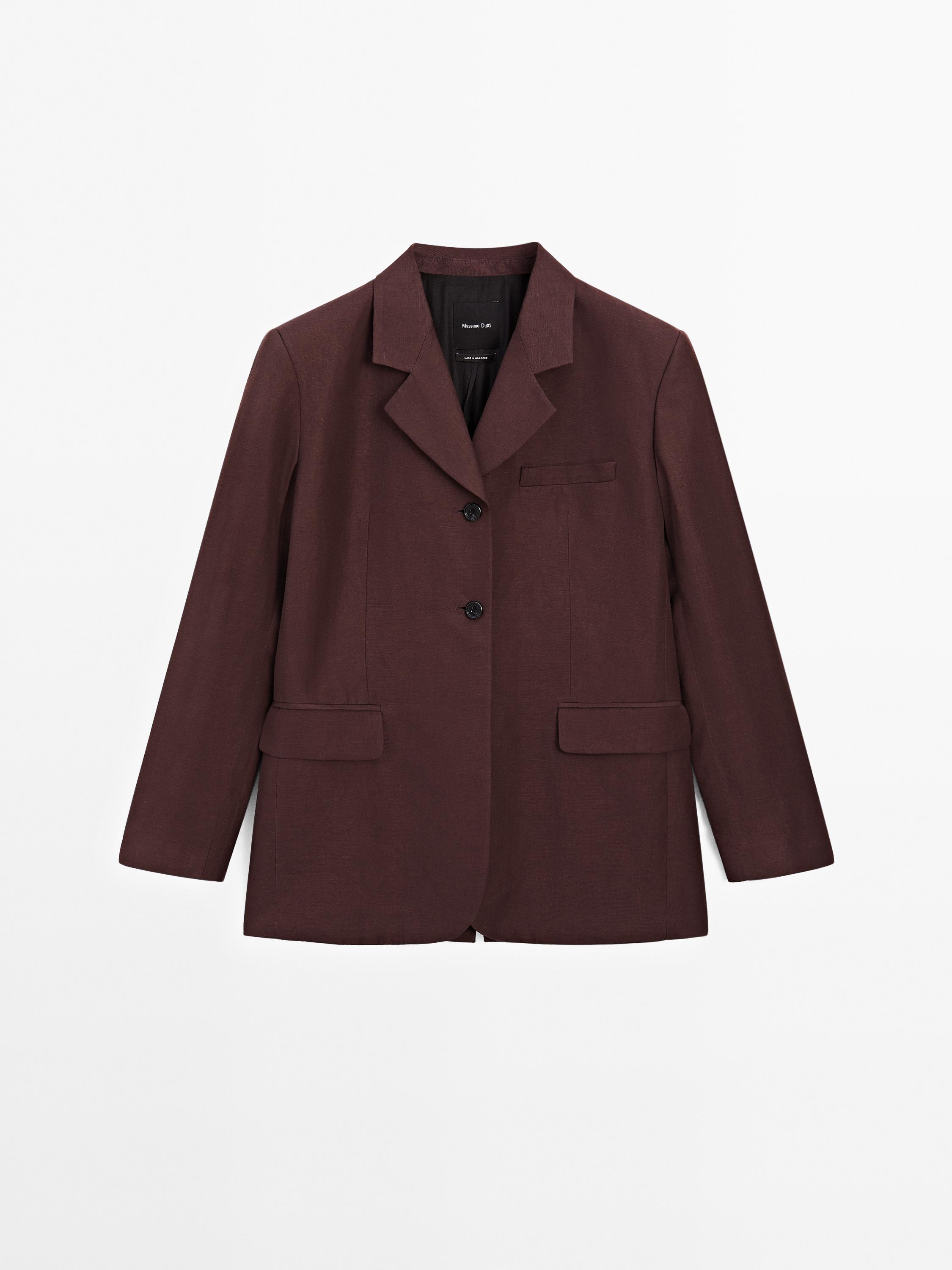 Flowing linen blend blazer