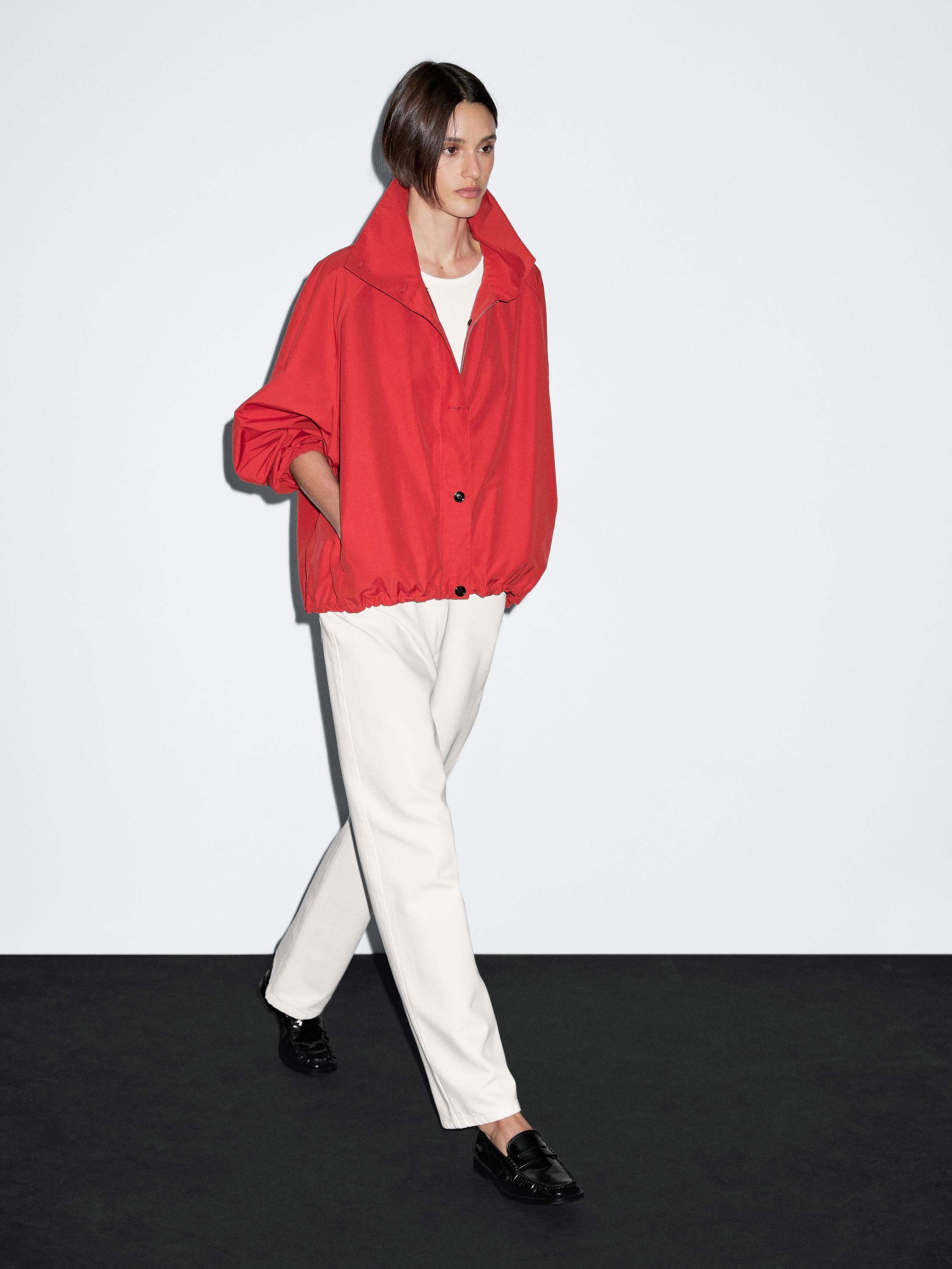 High neck bomber puff jacket