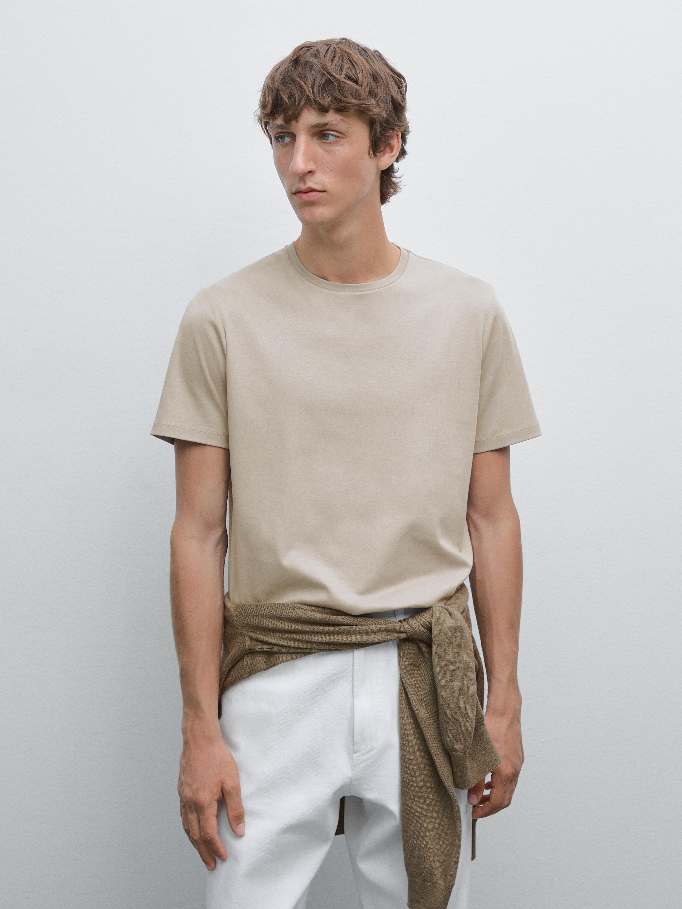 Short sleeve cotton blend T-shirt