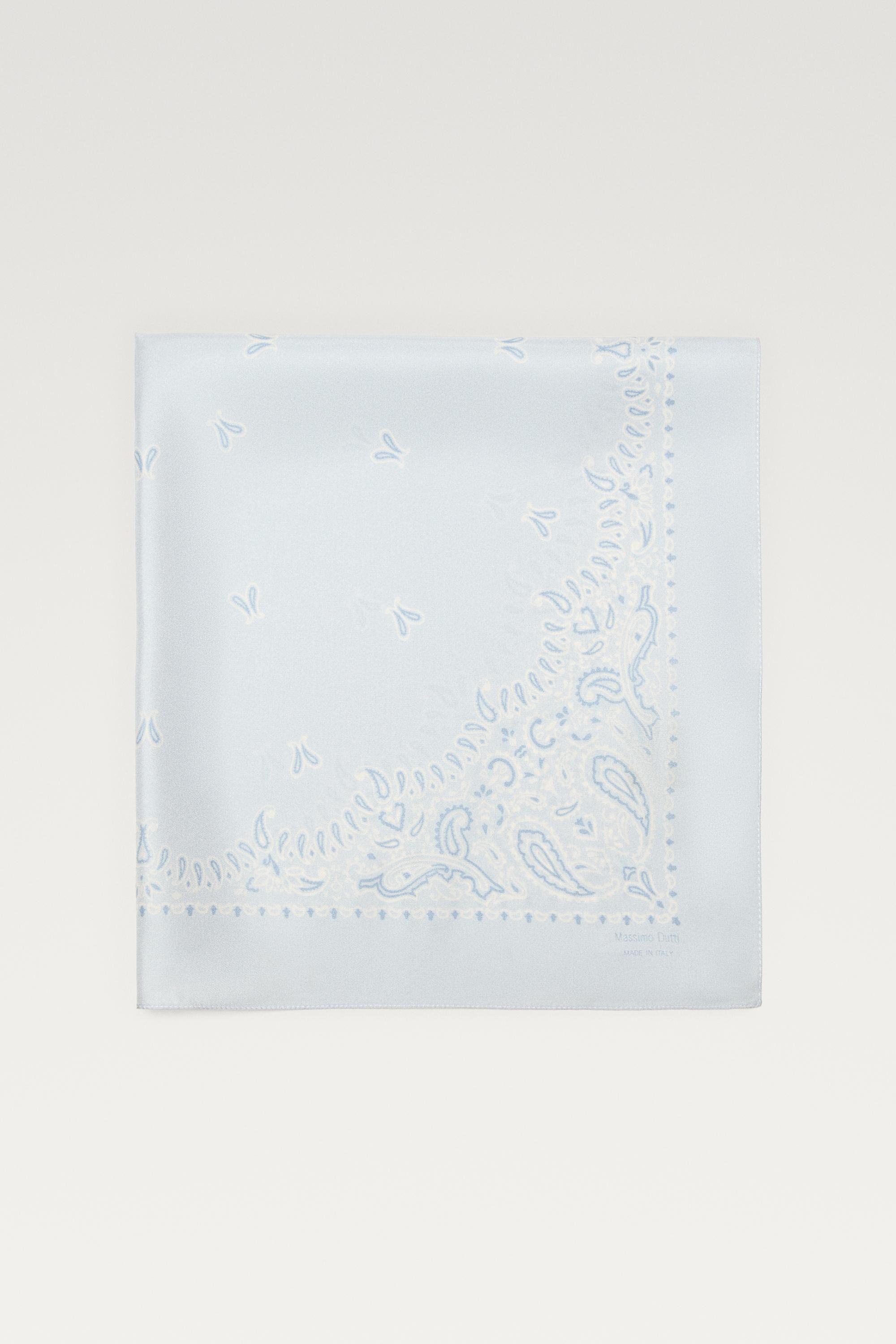 Paisley print scarf — SKY BLUE
